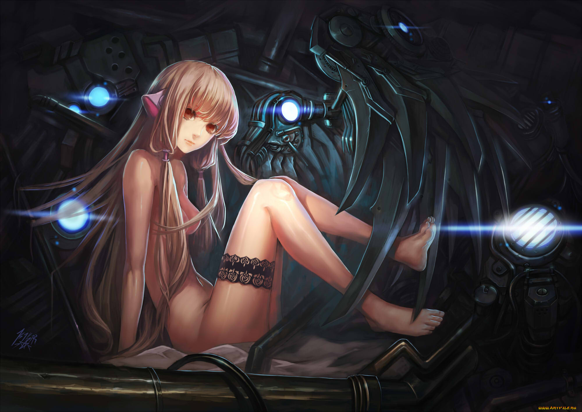 by, kikira, аниме, chobits, chii