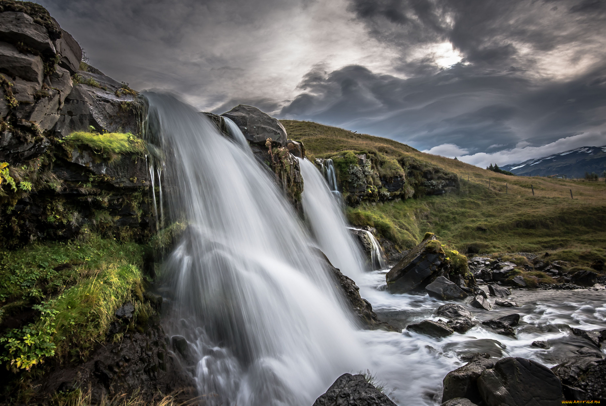 iceland, природа, водопады, исландия