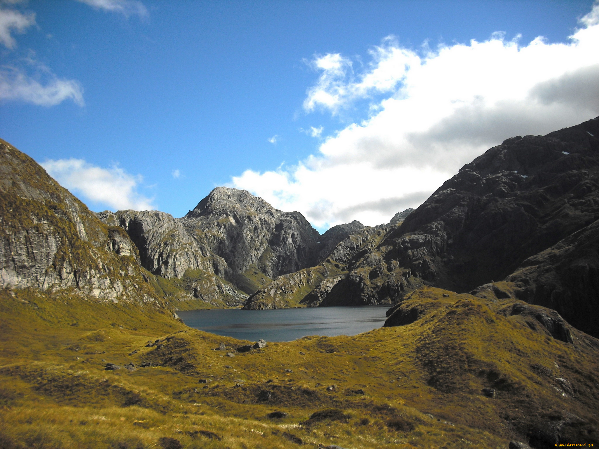 fiordland, national, park, новая, зеландия, природа, горы, озеро