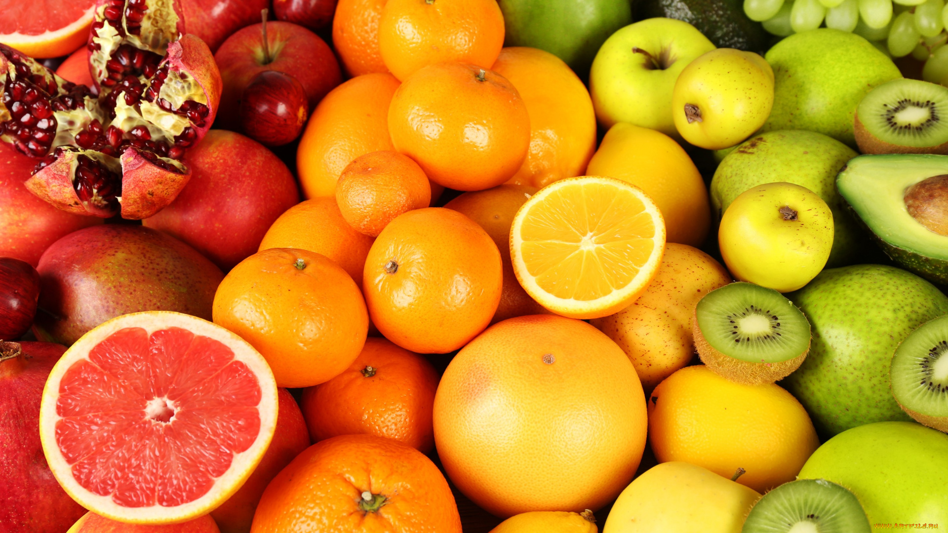 еда, цитрусы, яблоки, fresh, фрукты, fruits, berries, грейпфрут, киви, апельсины, ягоды