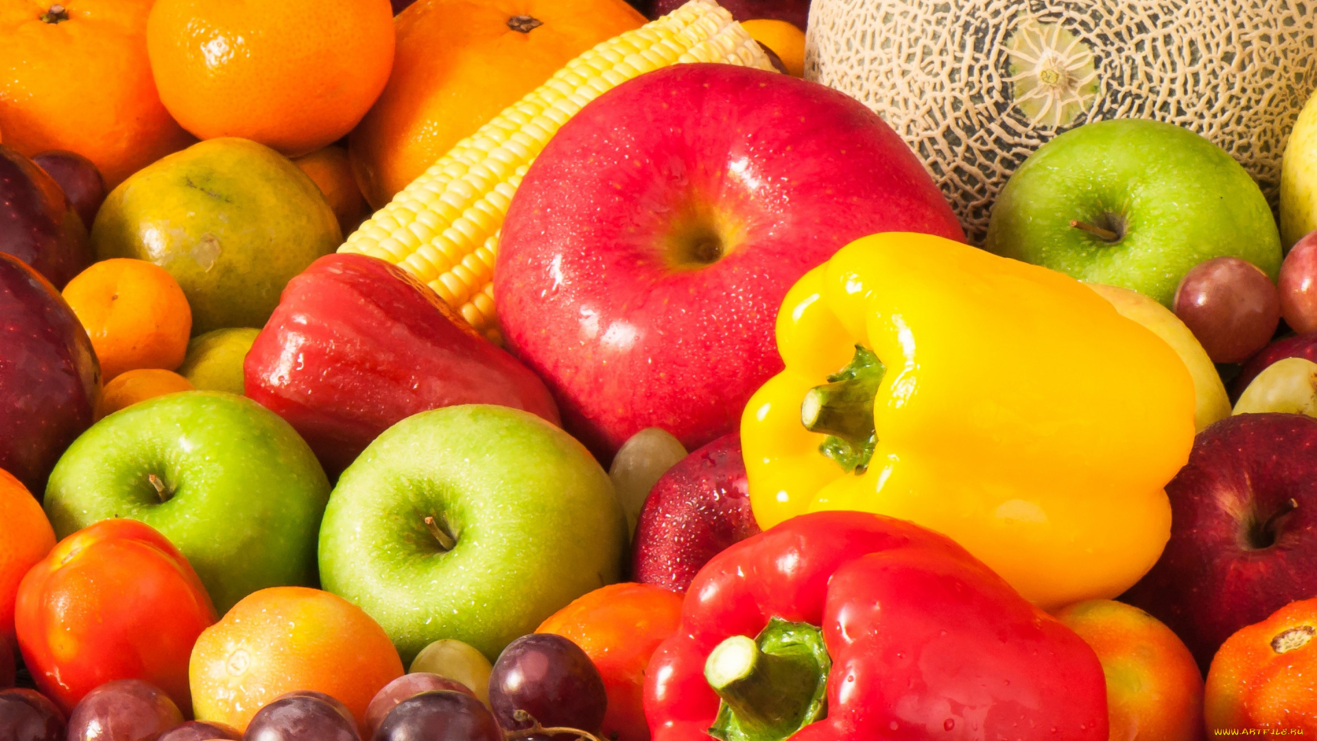 еда, фрукты, и, овощи, вместе, ягоды, фрукты, овощи, berries, fruits, fresh