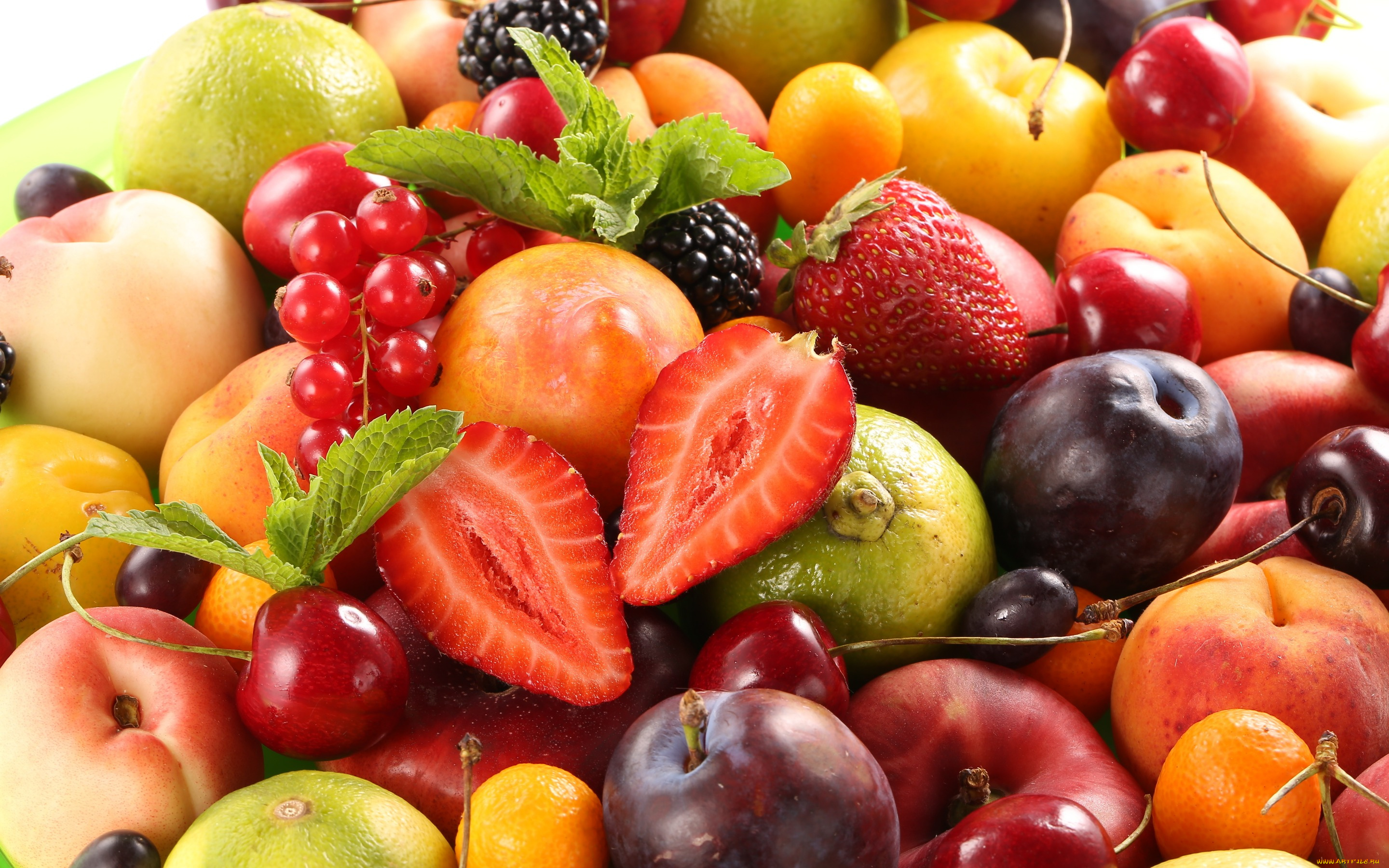 еда, фрукты, , ягоды, berries, fruits, сливы, клубника, черешня, персики, ягоды, fresh