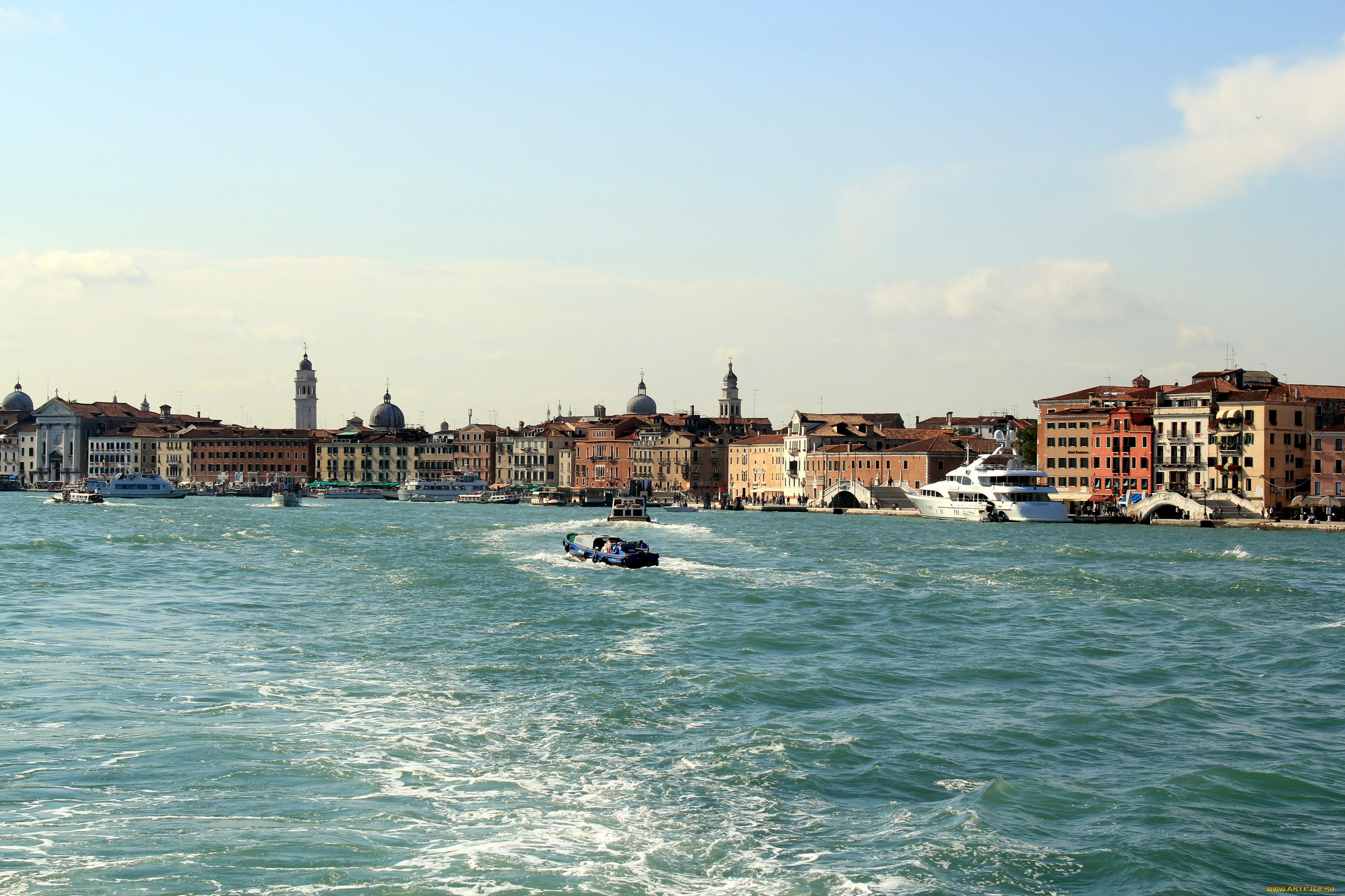 города, венеция, , италия, залив, яхта, лодки