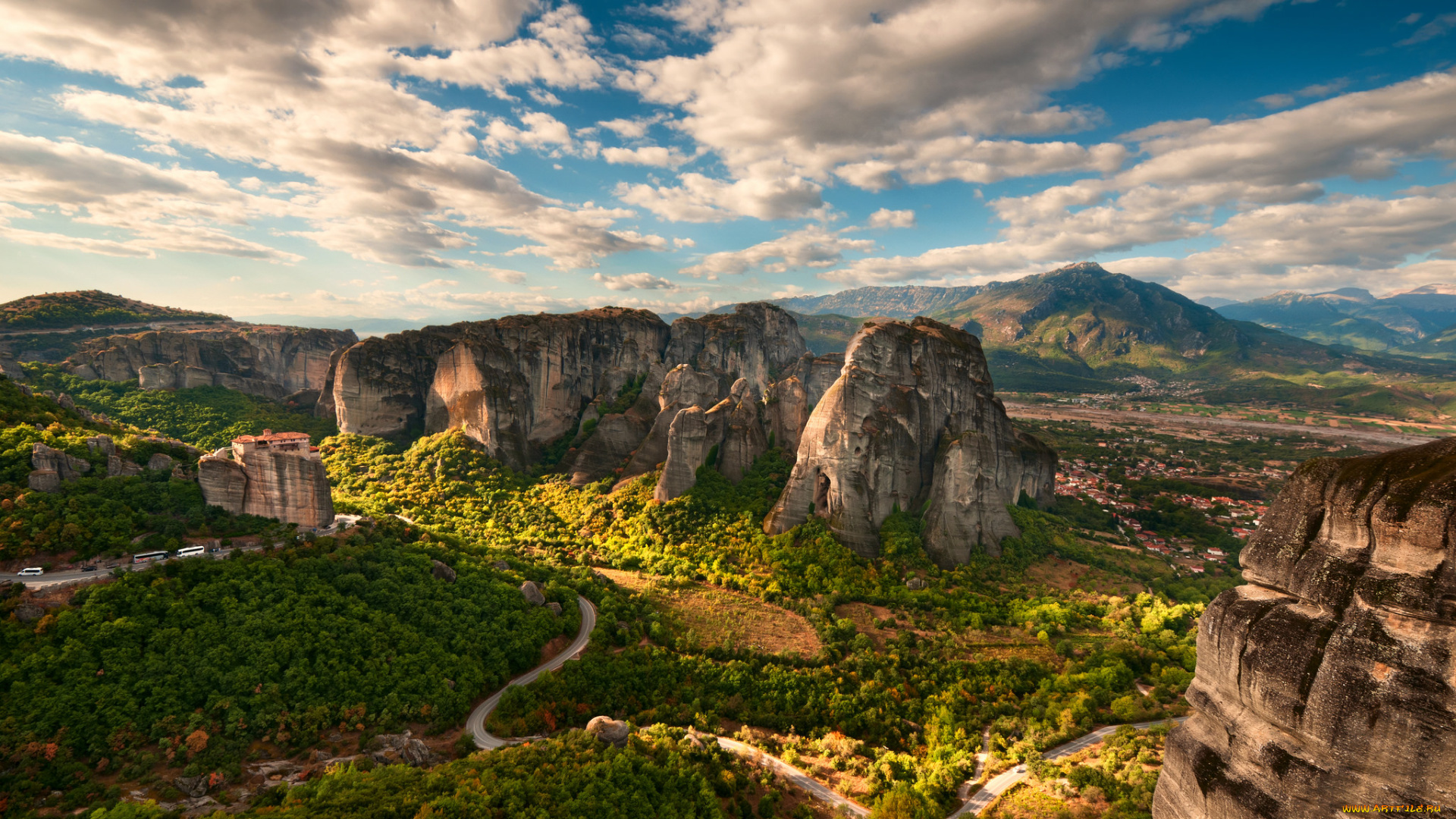 eastern, orthodox, monasteries, in, greece, города, -, пейзажи, горы