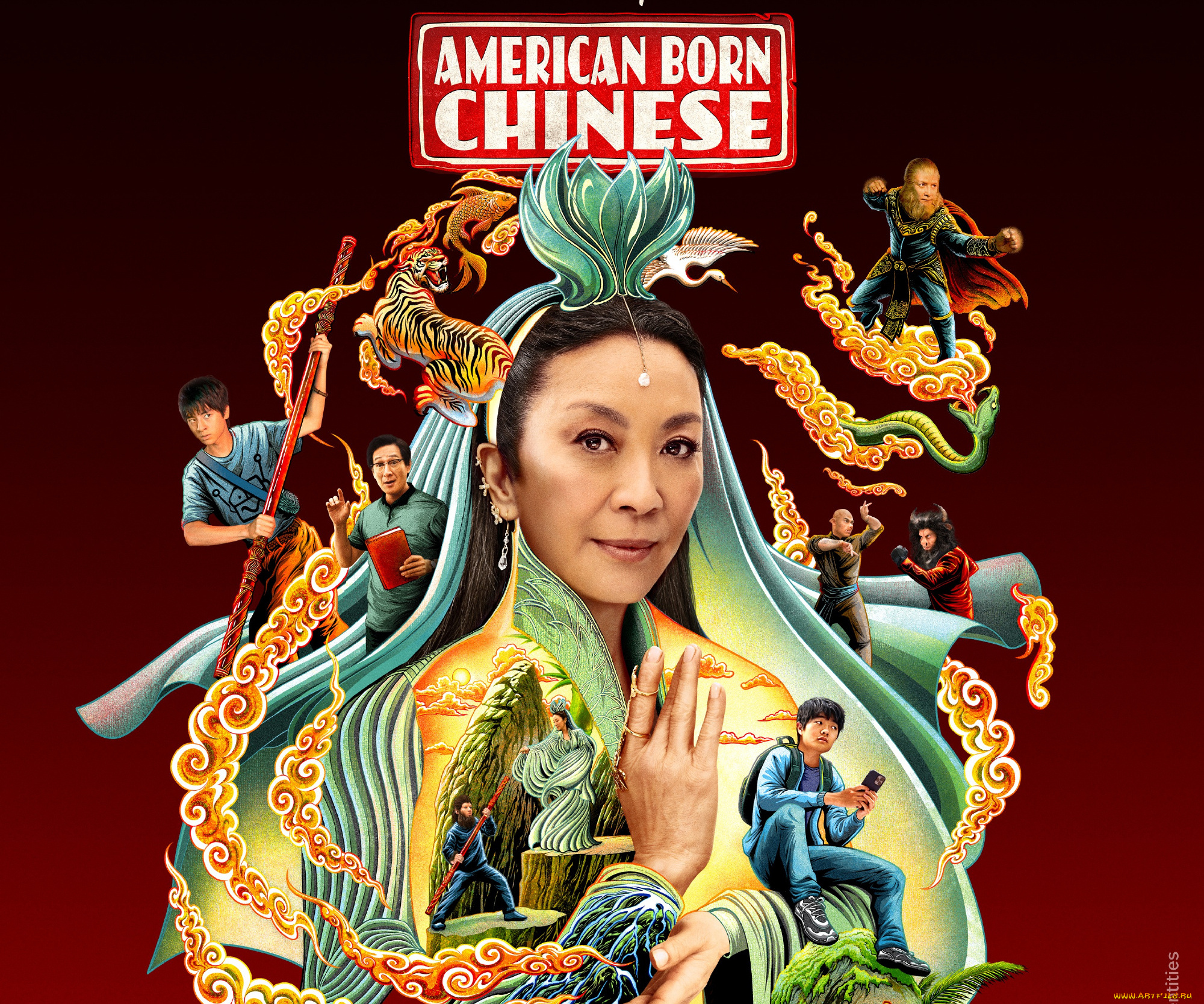 american, born, chinese, , сериал, 2023, –, , кино, фильмы, -unknown, , другое, американец, китайского, происхождения, сериал, боевик, комедия, фэнтези, disney, plus, michelle, yeoh