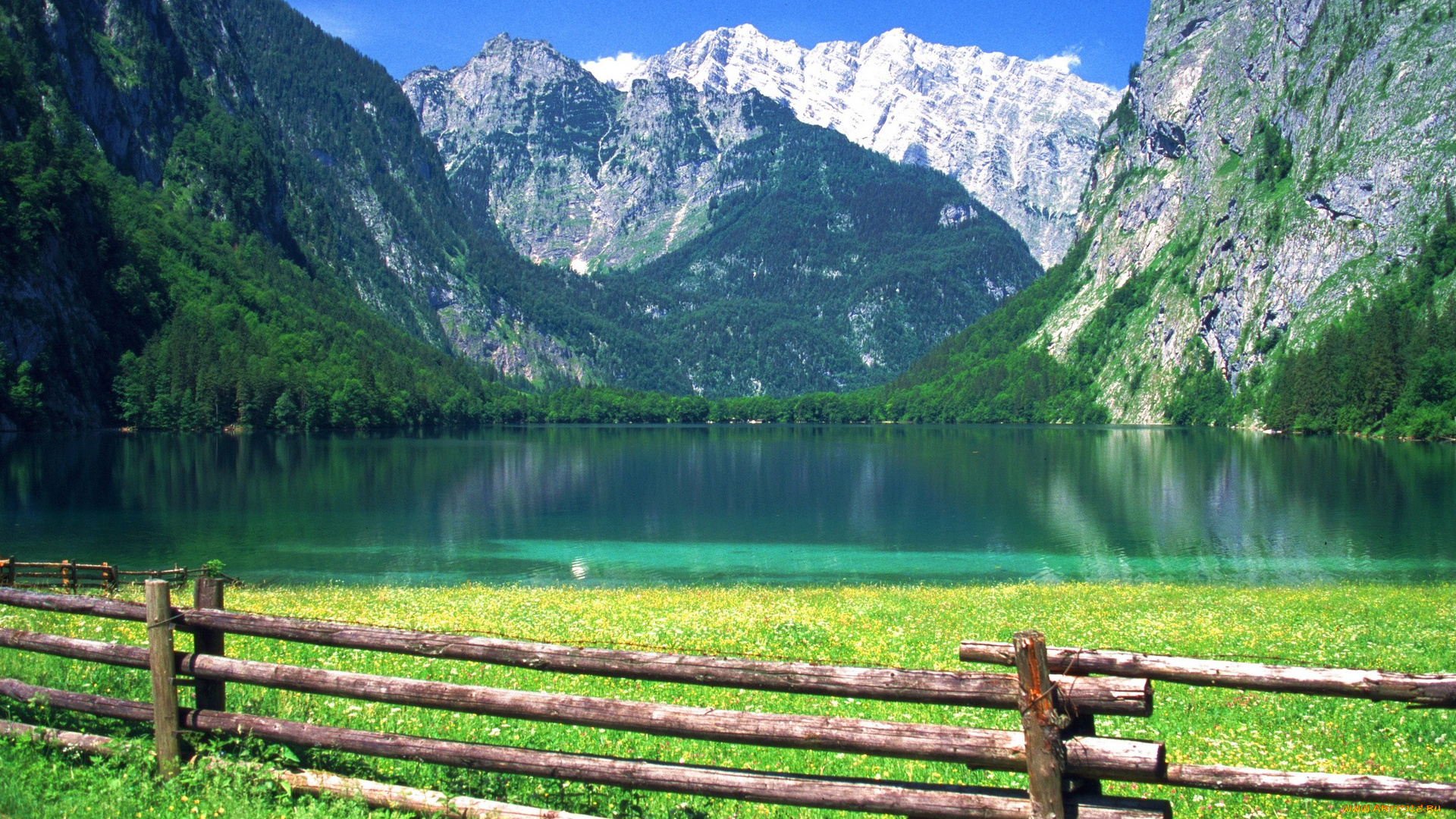 view, to, the, watzmann, ostwand, k&, 246, nigssee, природа, реки, озера