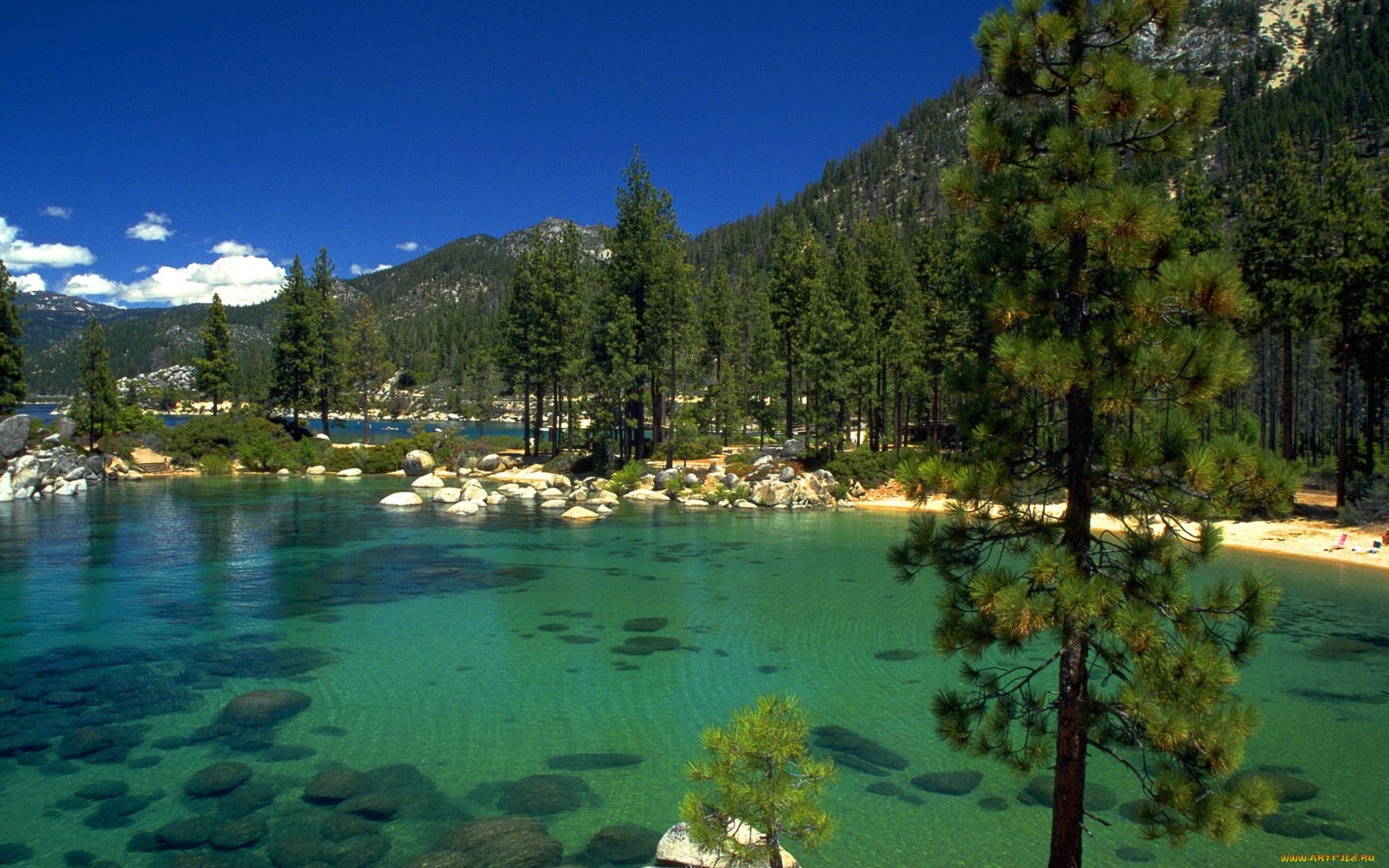 lake, tahoe, kalifornien, nevada, usa, природа, реки, озера