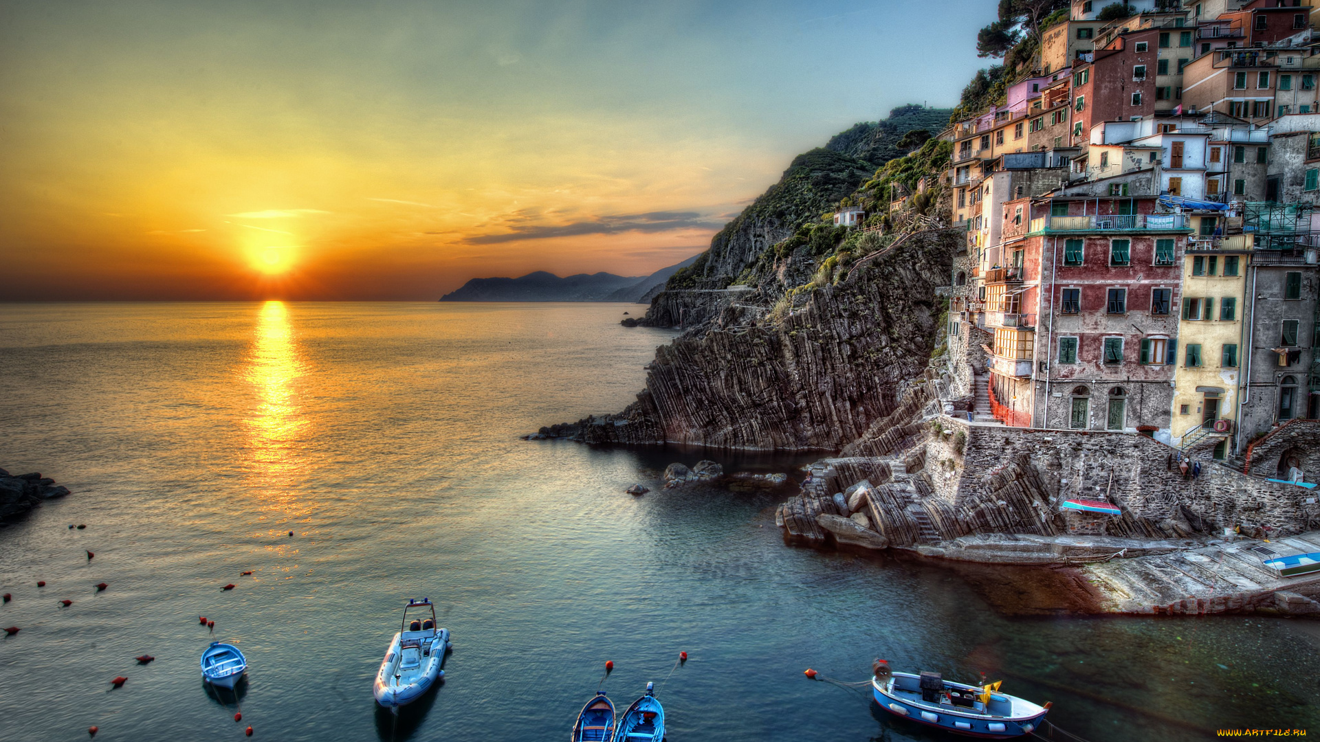 riomaggiore, italy, города, амальфийское, лигурийское, побережье, италия