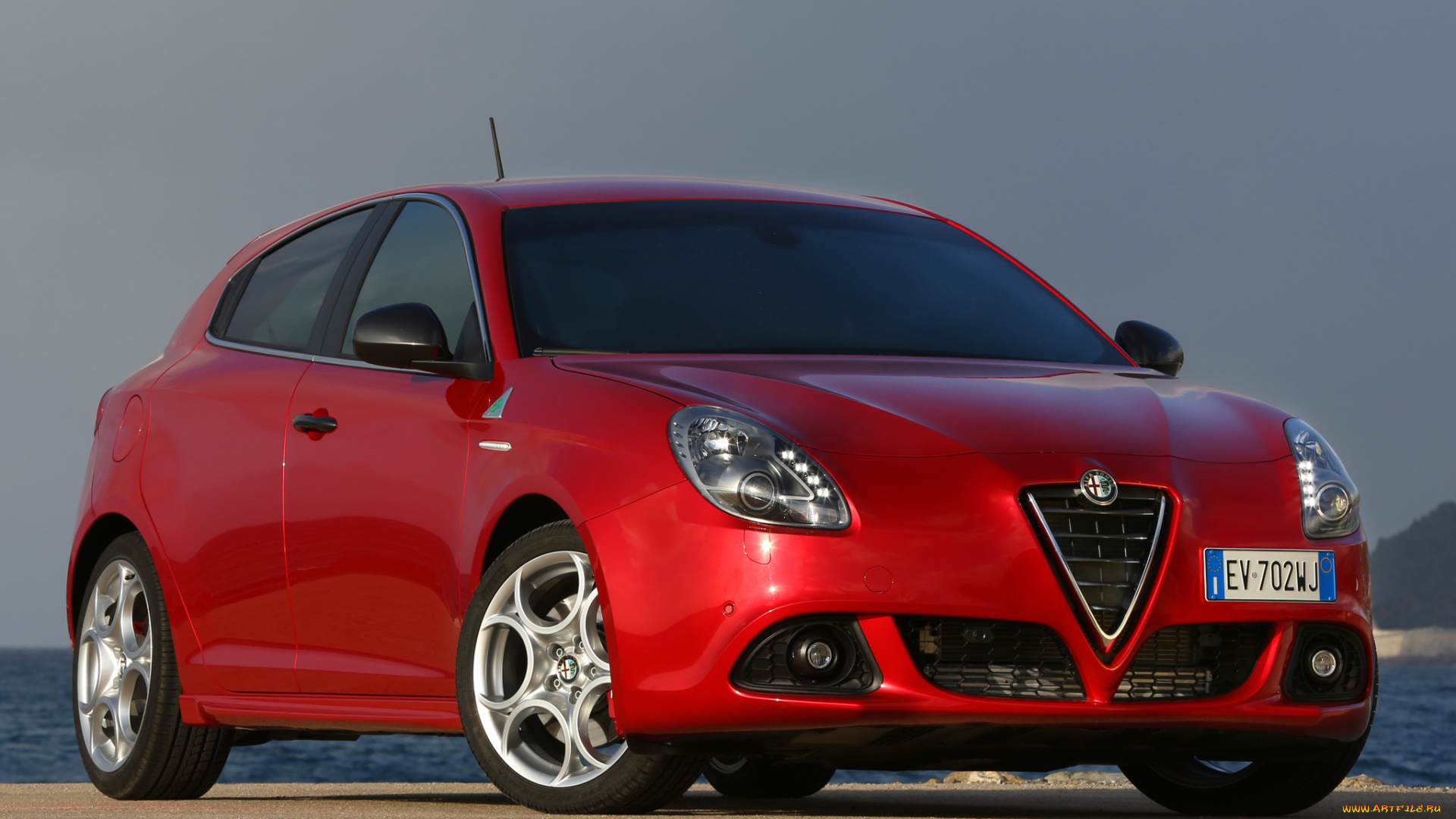 автомобили, alfa, romeo, красный, 2014, г, 940, verde, quadrifoglio, giulietta, alfa, romeo