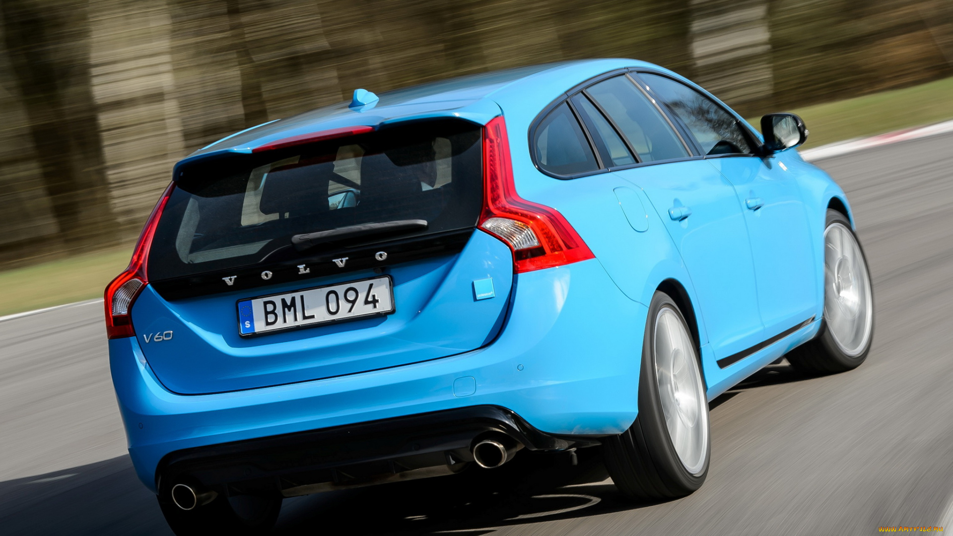 автомобили, volvo, синий, 2014г, polestar, v60