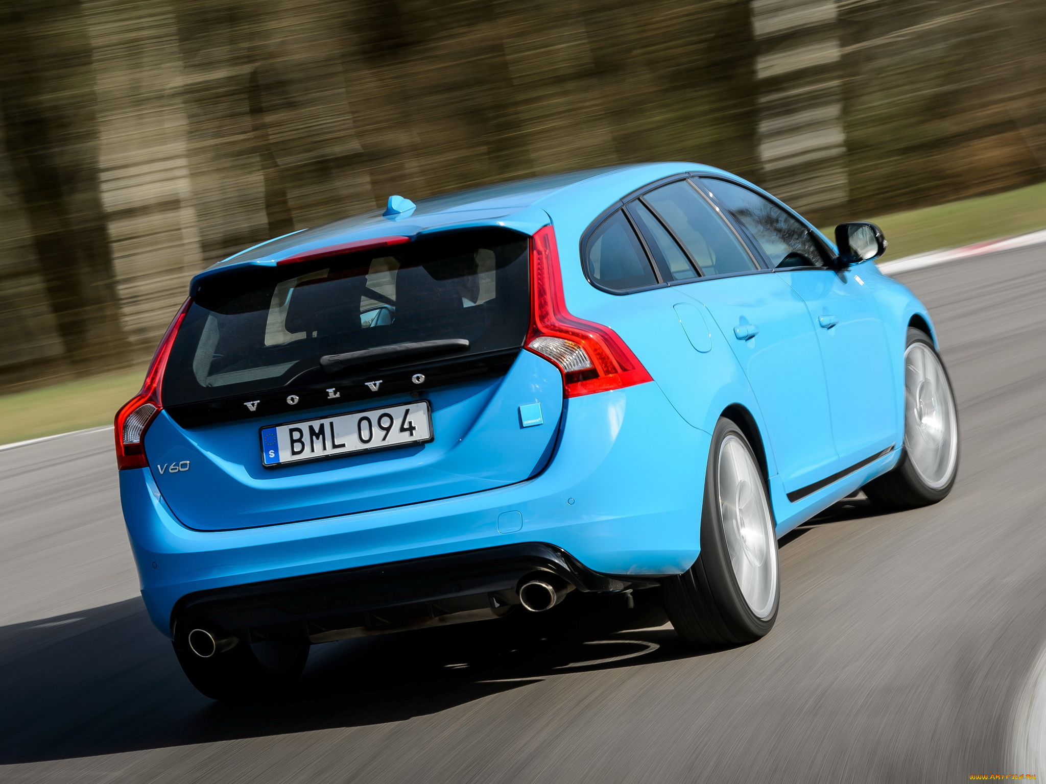 автомобили, volvo, синий, 2014г, polestar, v60