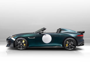 Картинка автомобили jaguar project 7 f-type зеленый 2014г