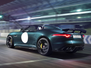обоя автомобили, jaguar, зеленый, 2014г, project, 7, f-type