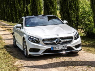 обоя автомобили, mercedes-benz, светлый, 2014г, c217, package, sports, amg, 4matic, s, 500, coupе