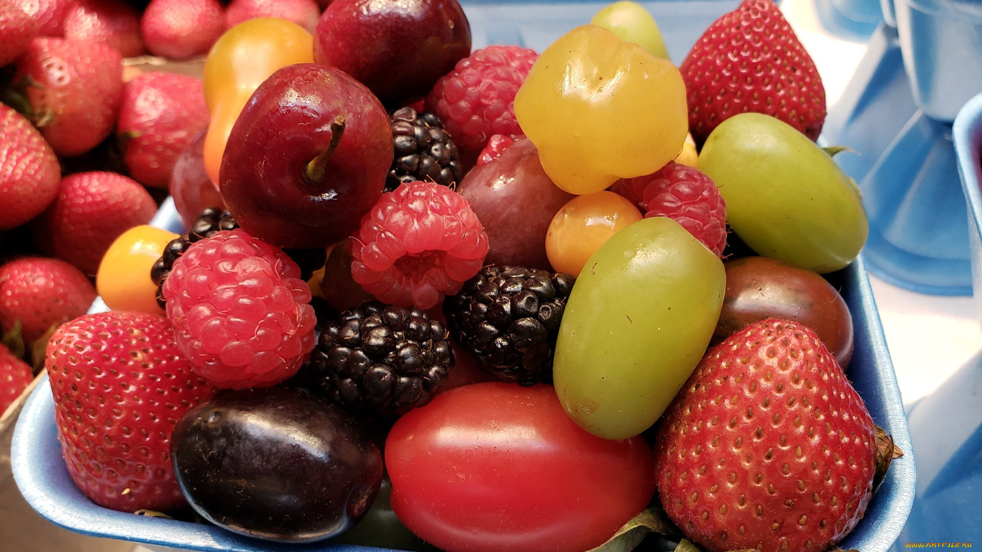 еда, фрукты, , ягоды, ежевика, малина, клубника, виноград