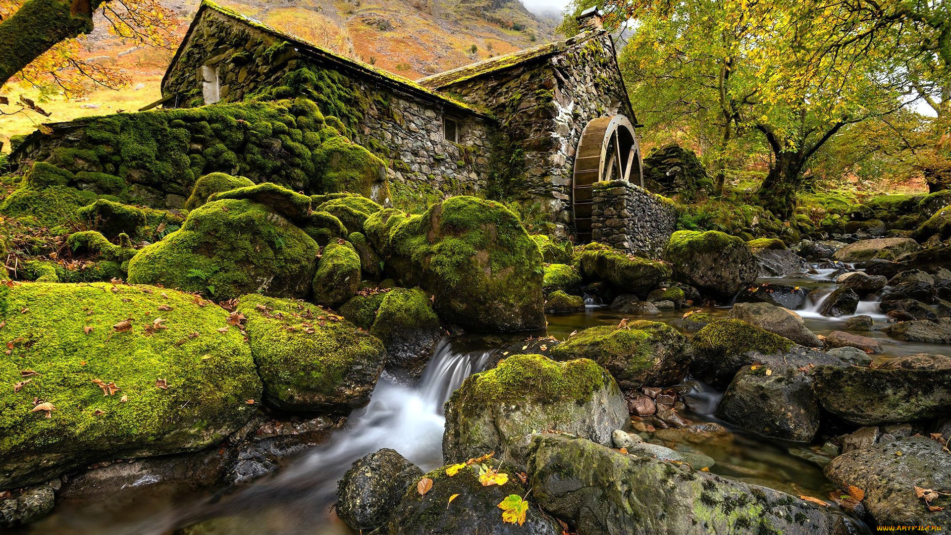 borrowdale, cumberland, england, разное, мельницы