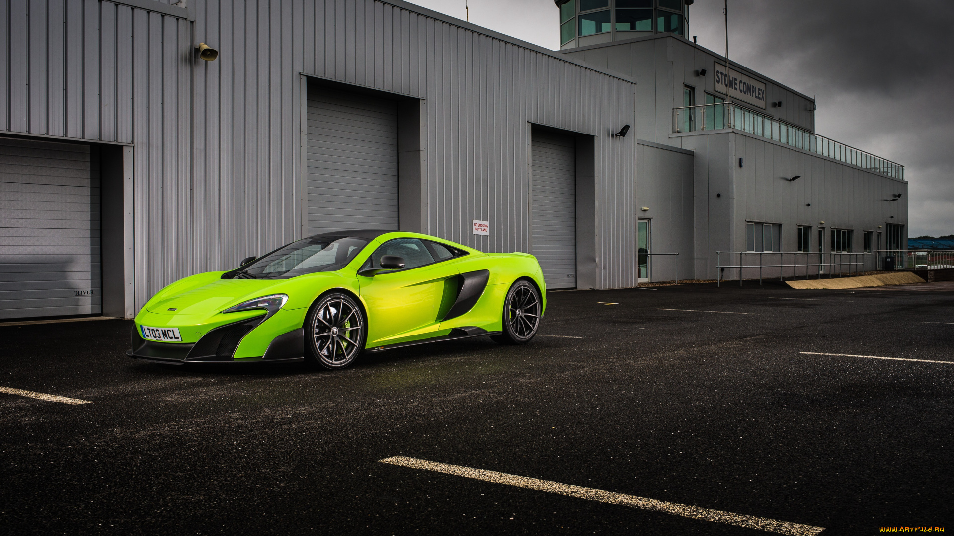 автомобили, mclaren, 675lt, зеленый, 2015г