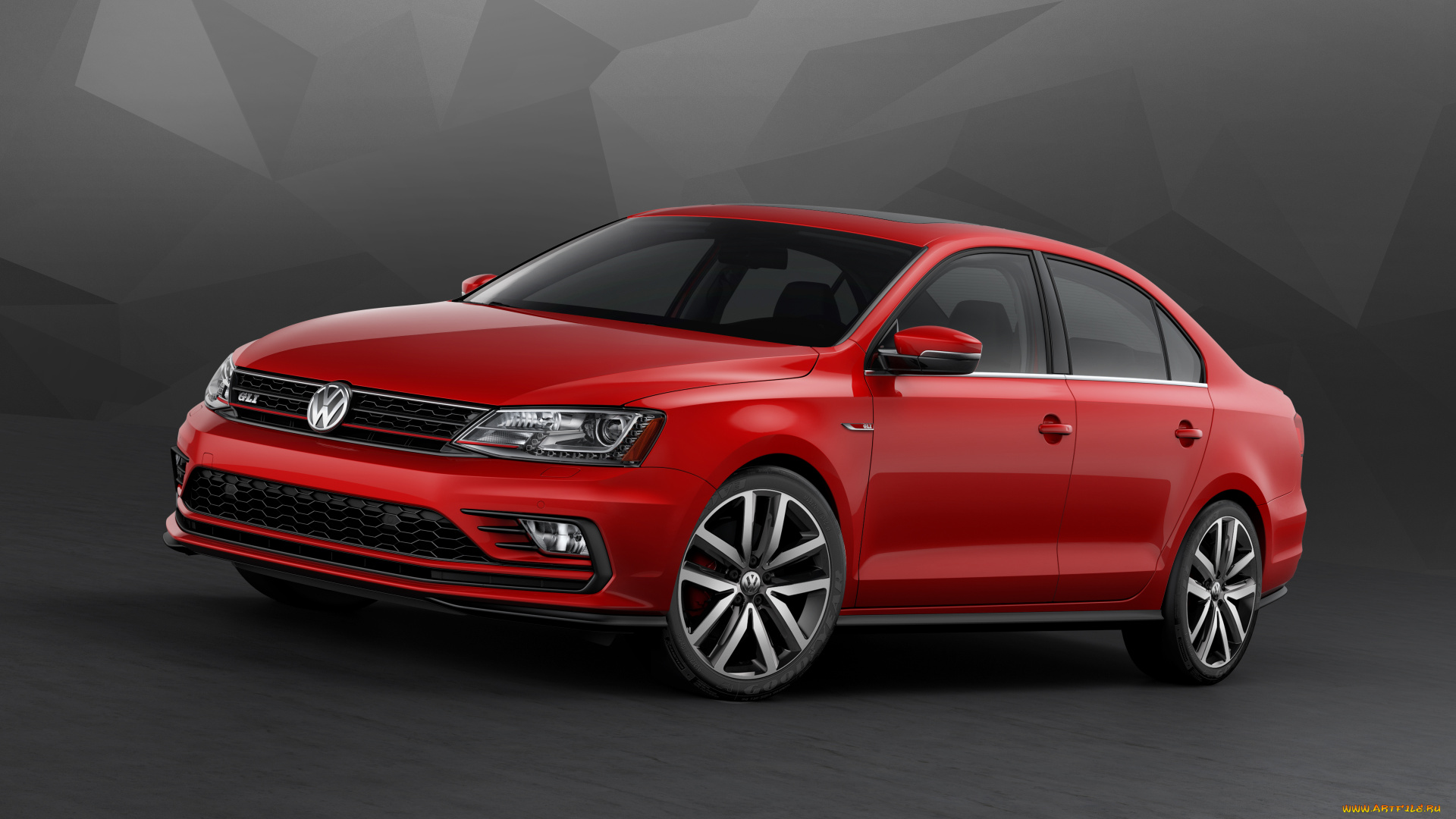 автомобили, volkswagen, красный, typ, 1b, jetta, gli, 2016г