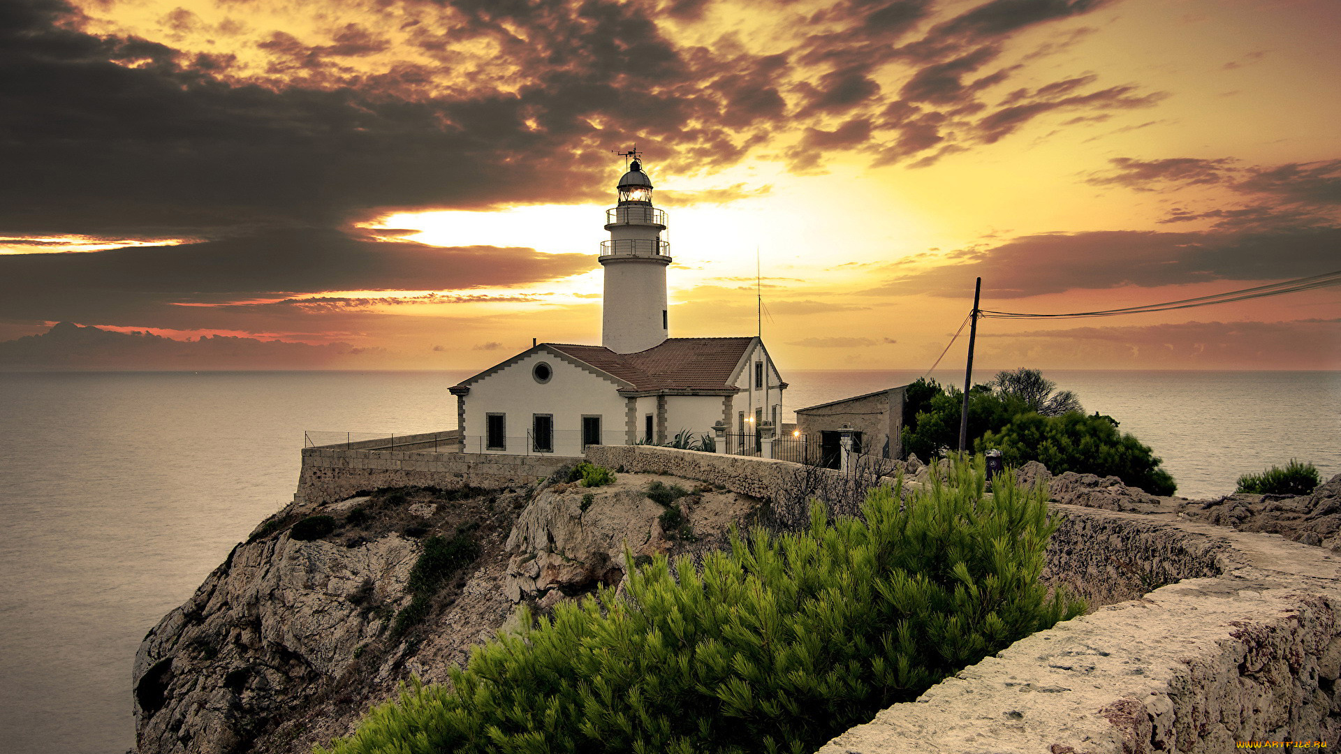 faro, de, capdepera, spain, природа, маяки, faro, de, capdepera