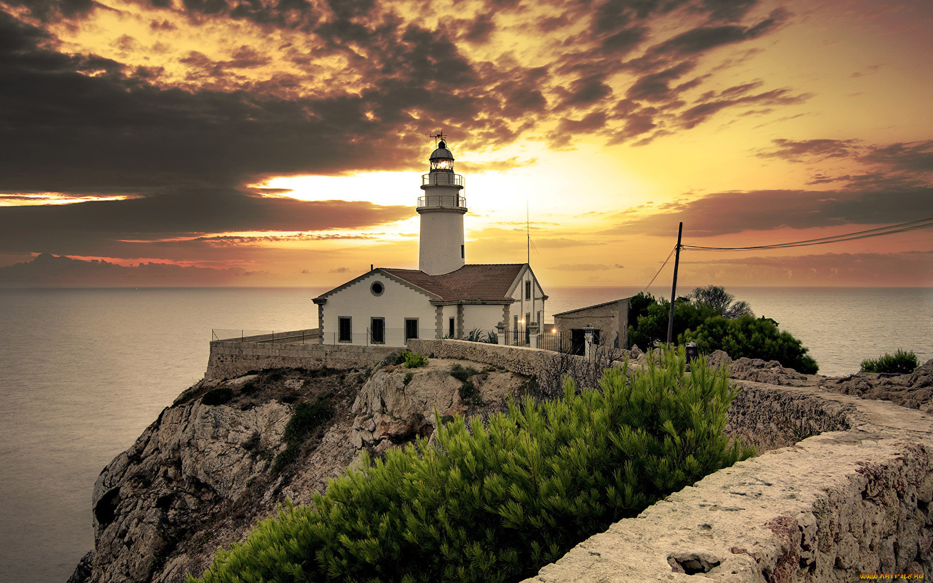 faro, de, capdepera, spain, природа, маяки, faro, de, capdepera