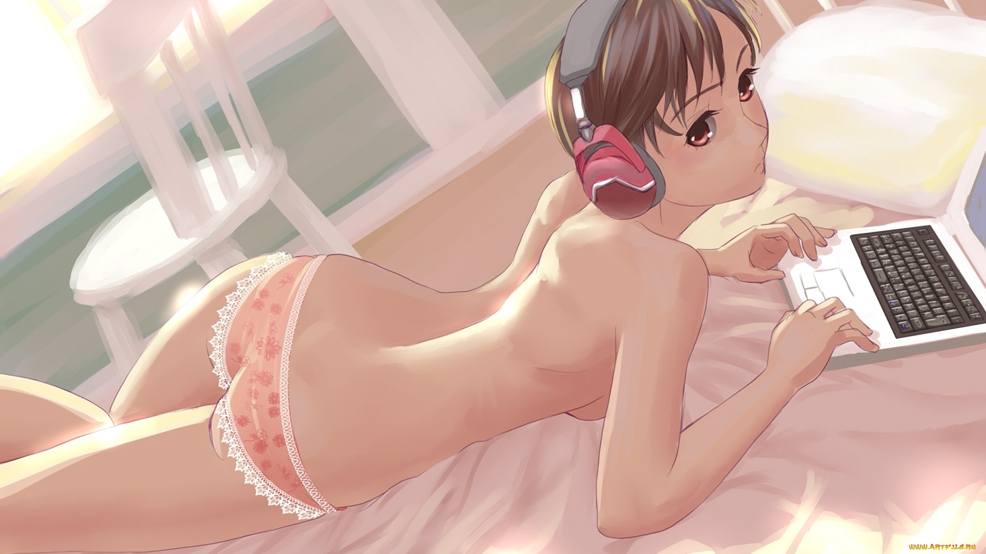 аниме, headphones, instrumental, девочка