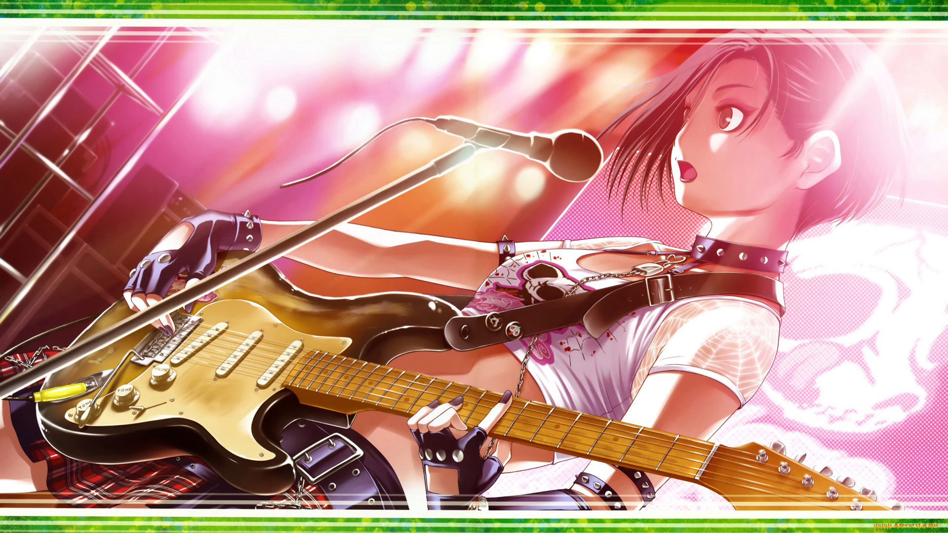 аниме, loveplus, девушка, гитара