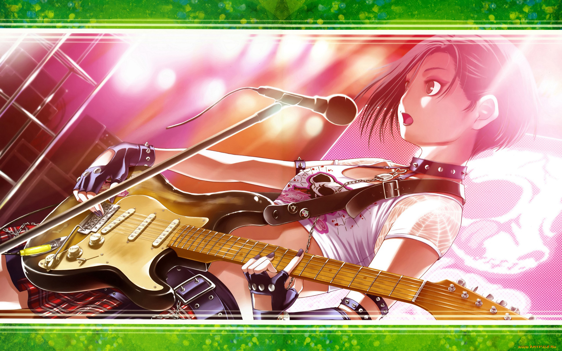 аниме, loveplus, девушка, гитара