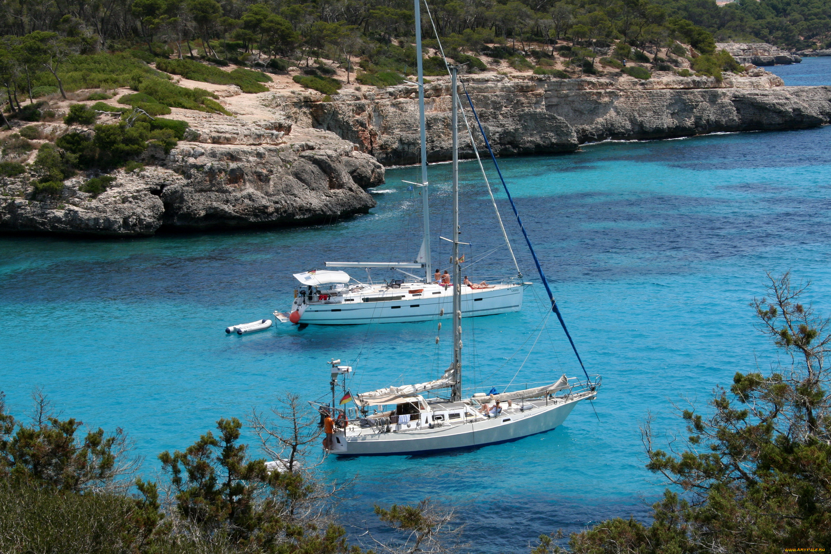 испания, mallorca, корабли, парусники