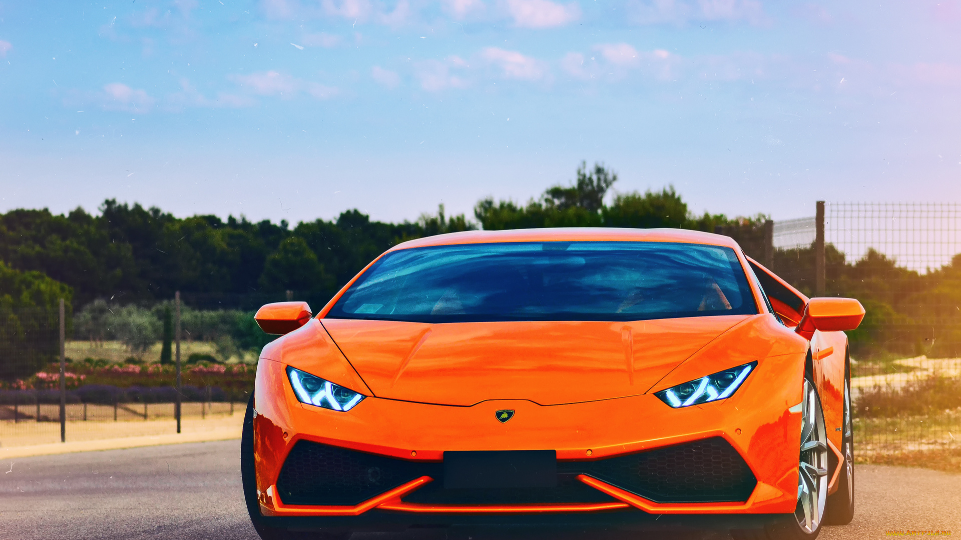 автомобили, lamborghini, huracan, оранж