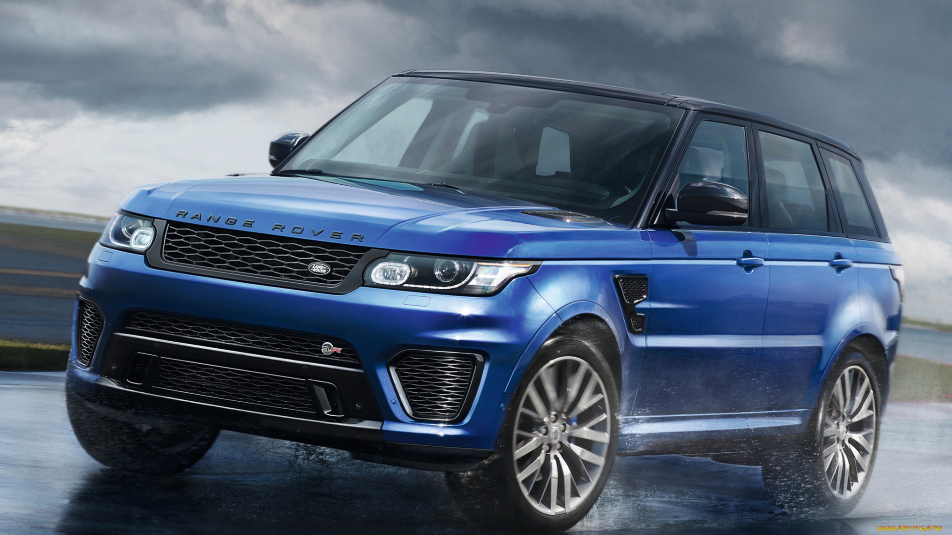 автомобили, range, rover, синий, 2014г, svr, sport, range, rover