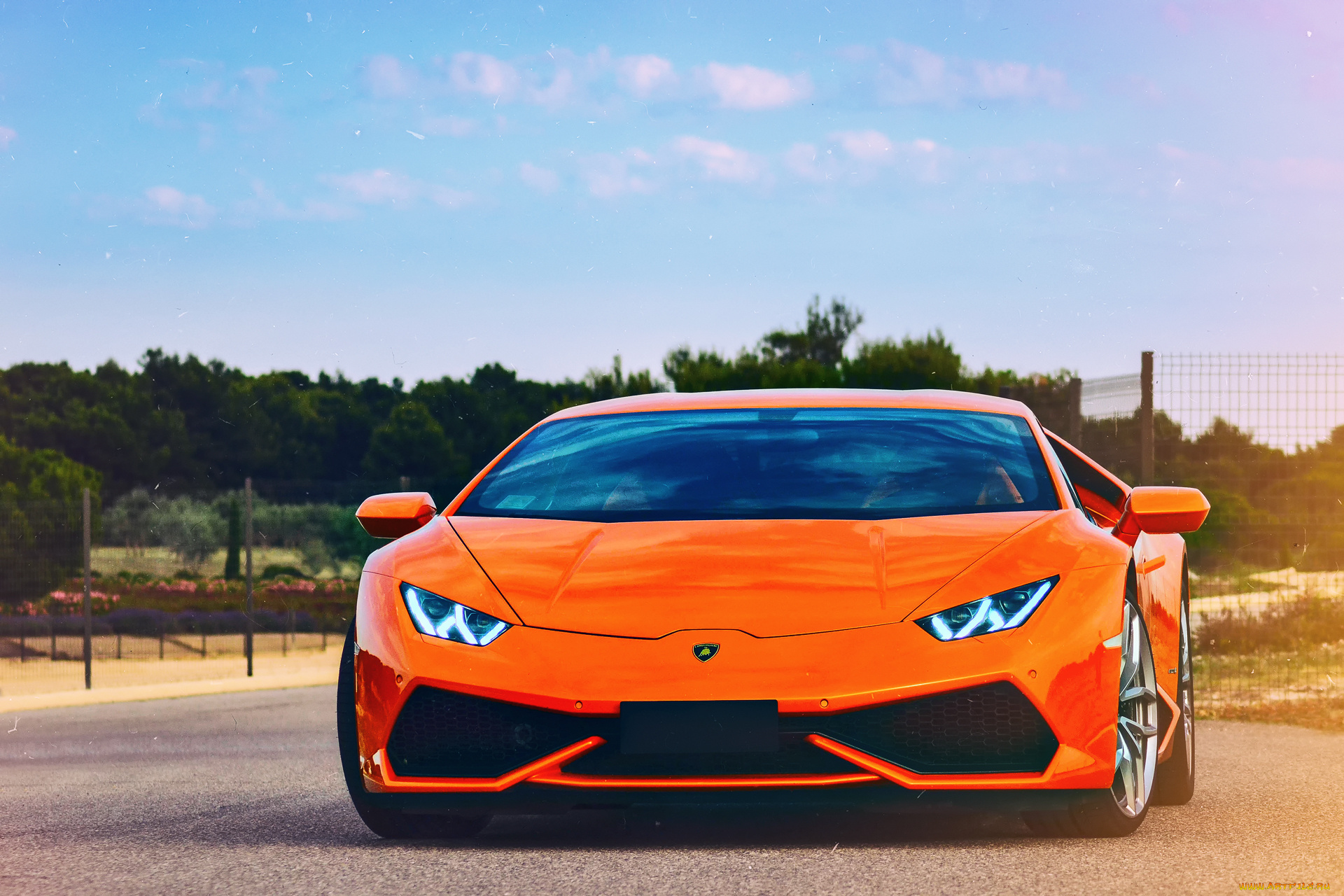 автомобили, lamborghini, huracan, оранж