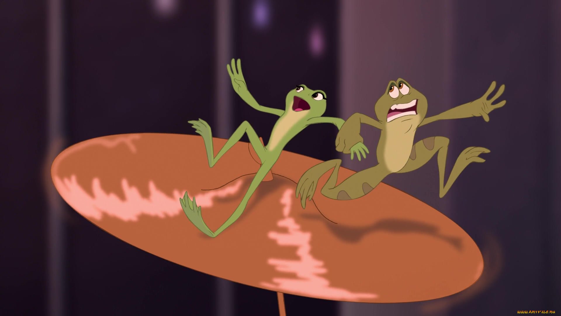 мультфильмы, the, princess, and, the, frog, тарелка, лягушка