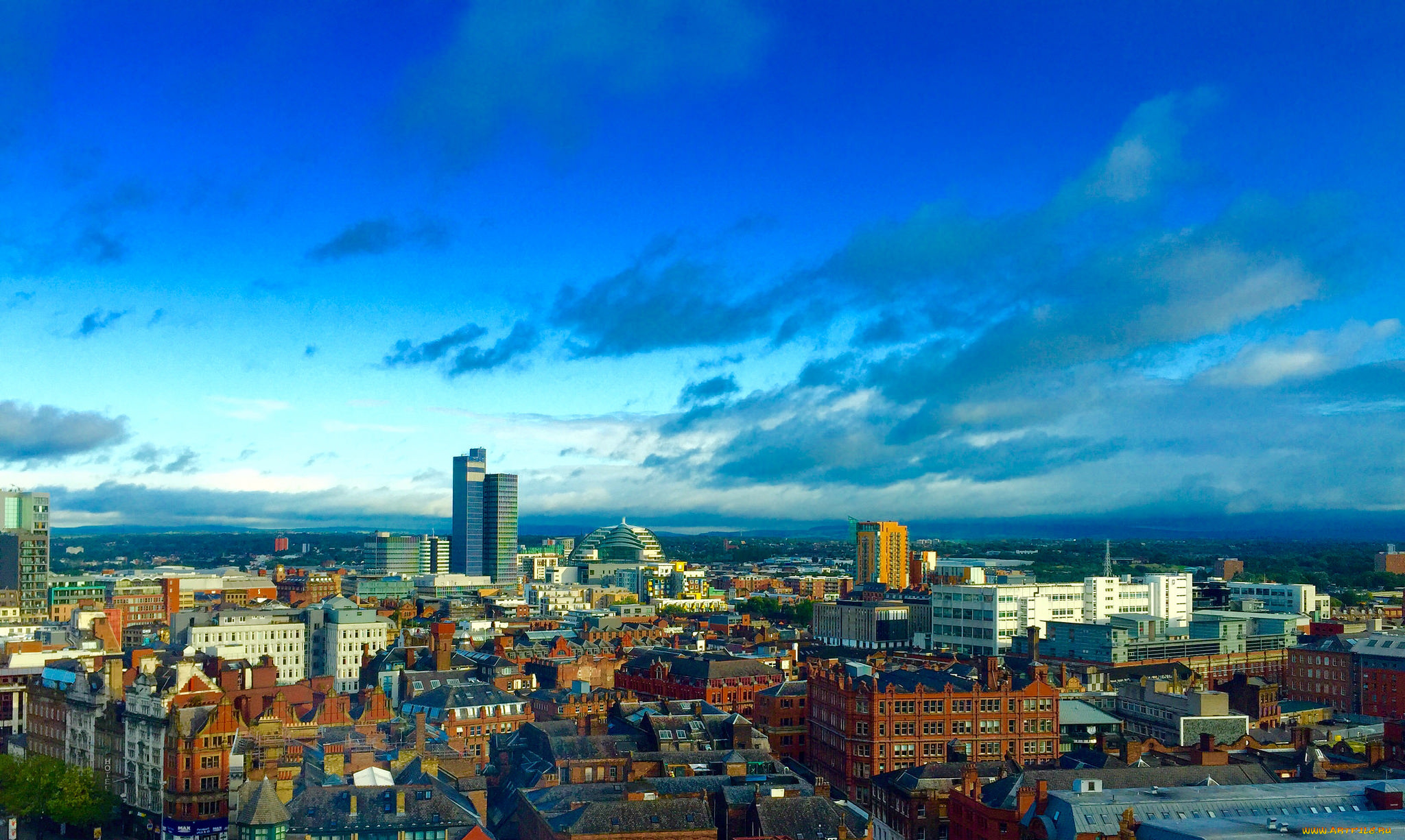 manchester, england, города, -, панорамы