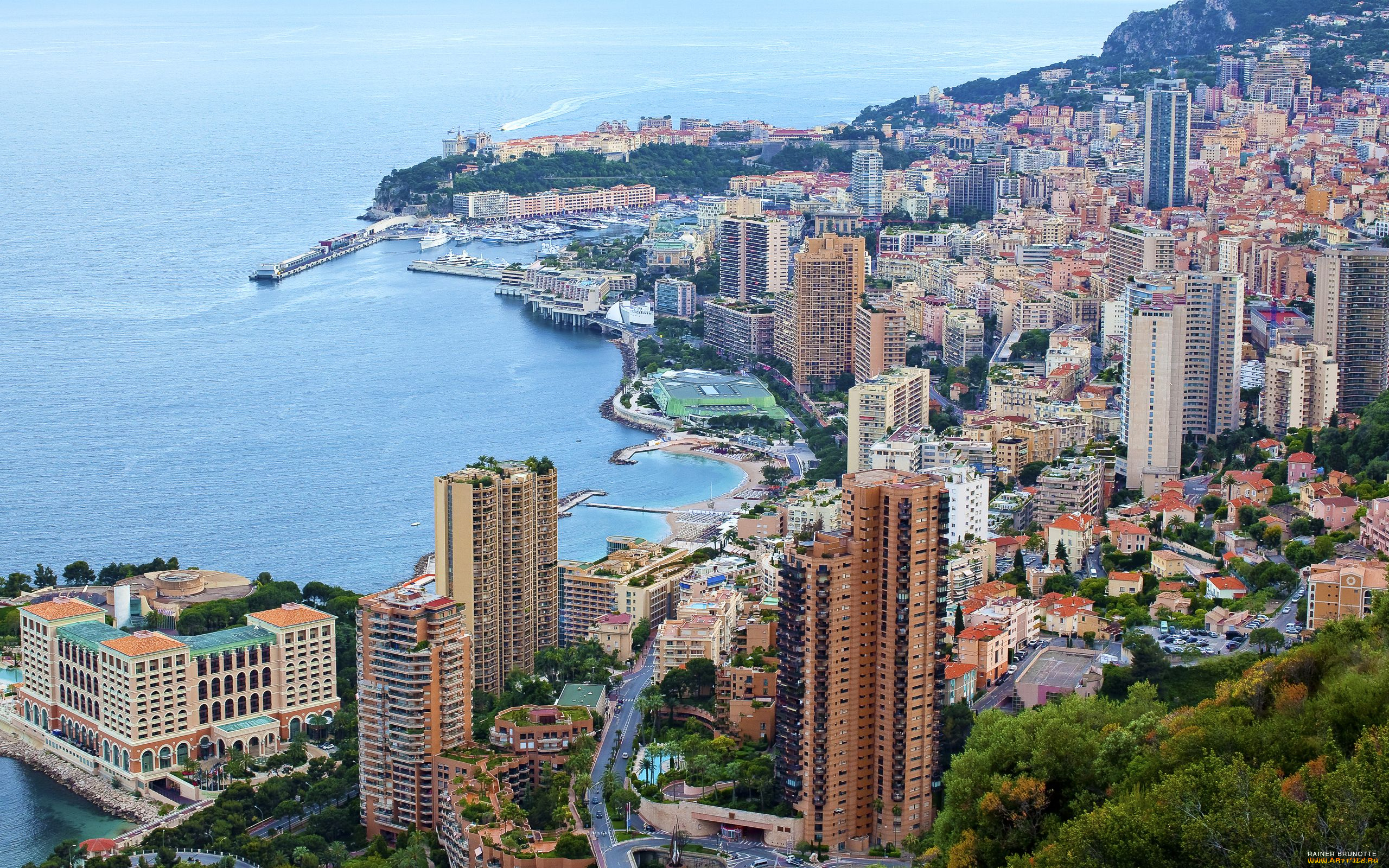 monaco, города, монте, карло, монако, пейзаж, море, здания