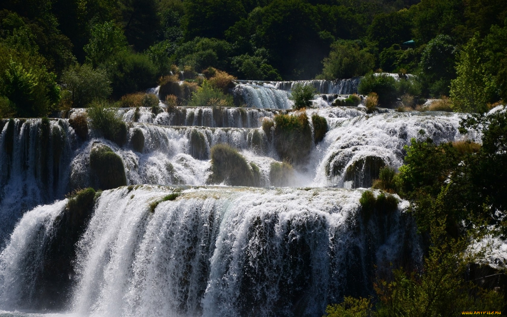 природа, водопады, потоки, вода