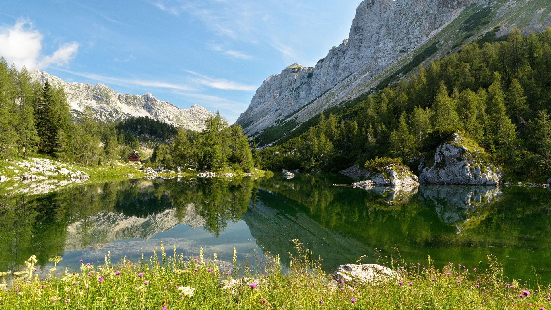 double, triglav, lake, slovenia, природа, реки, озера, словения, озеро, пейзаж