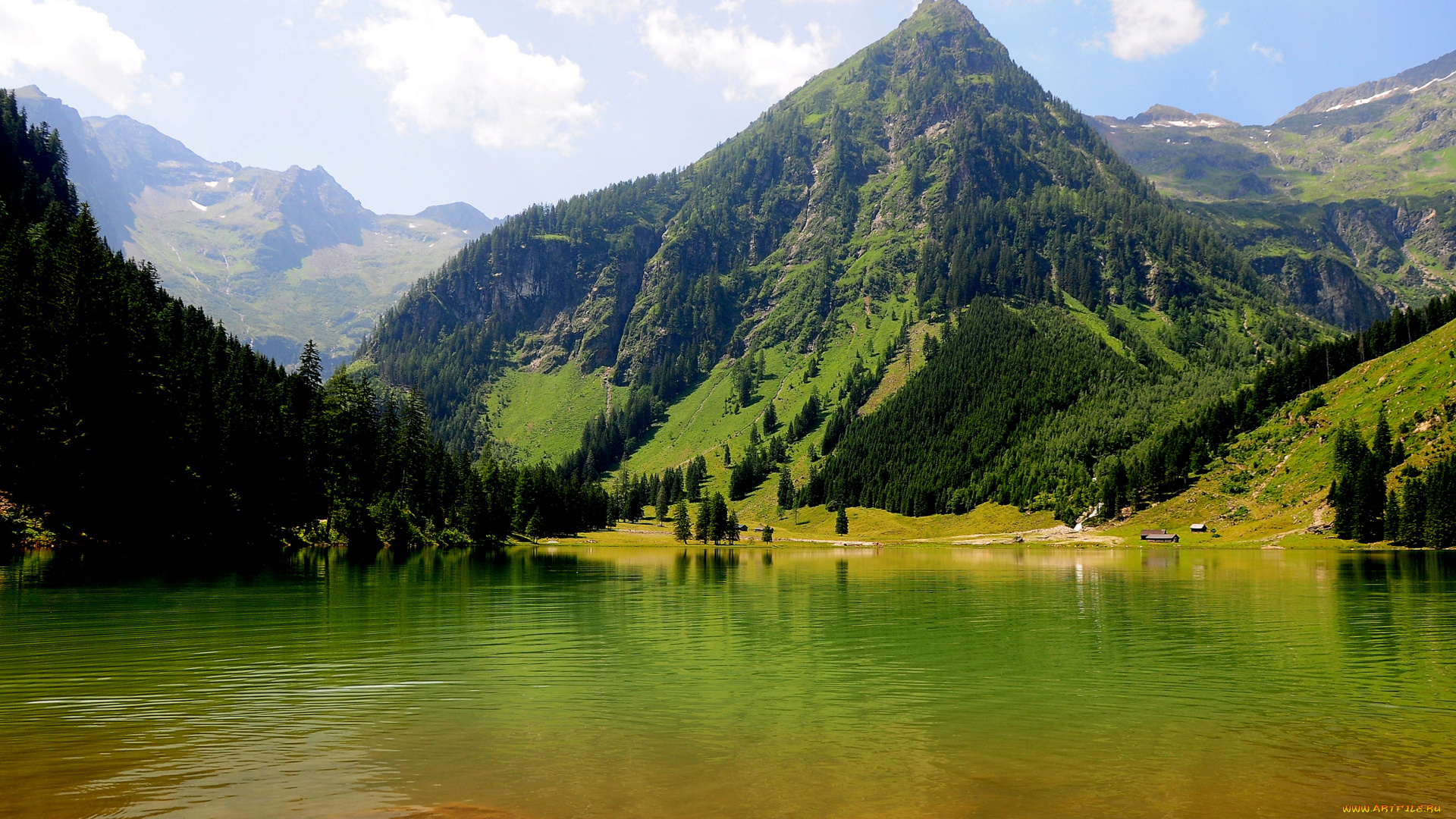 schwarzen, see, austria, природа, реки, озера, горы, озеро, леса, австрия