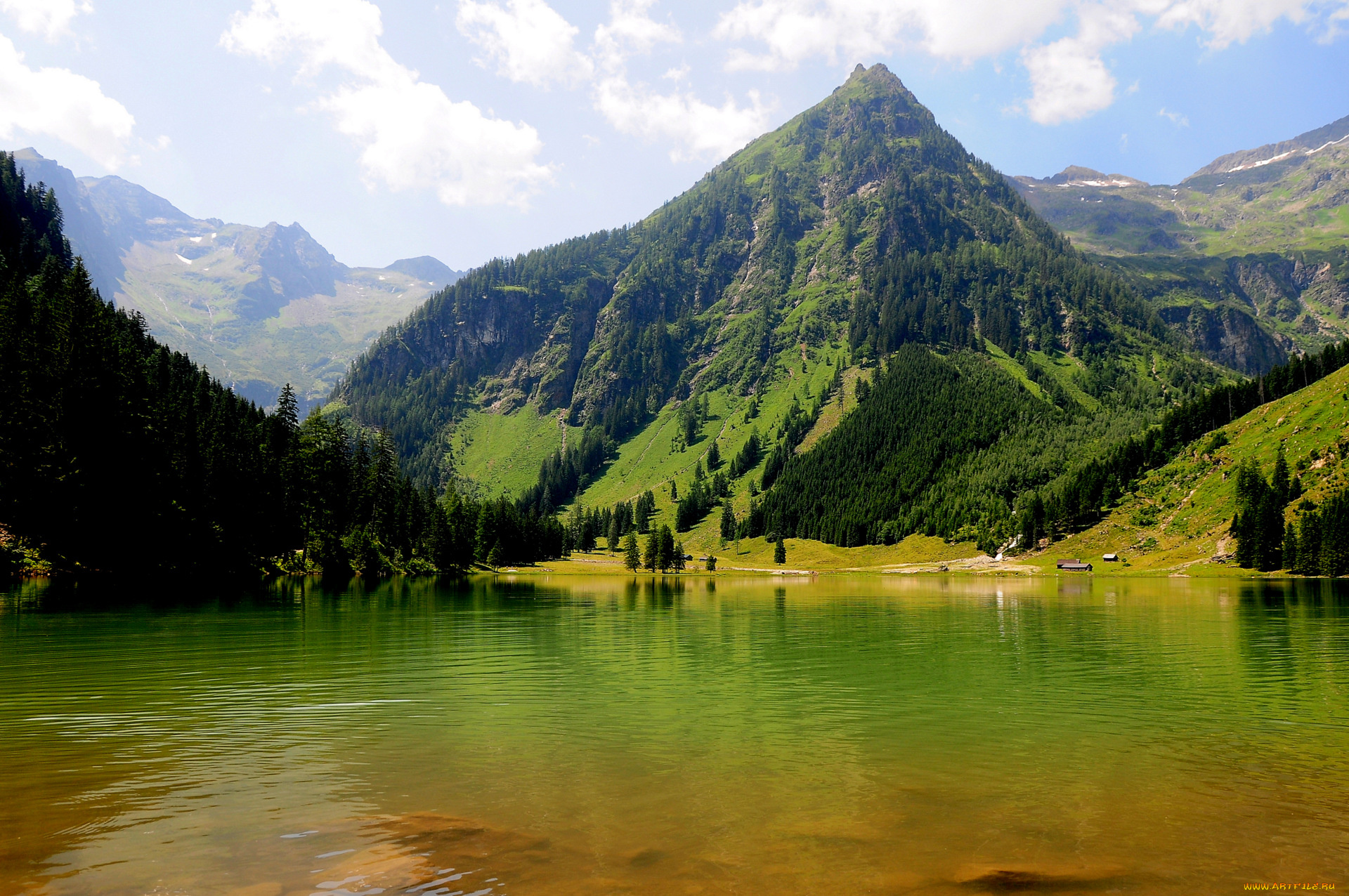 schwarzen, see, austria, природа, реки, озера, горы, озеро, леса, австрия