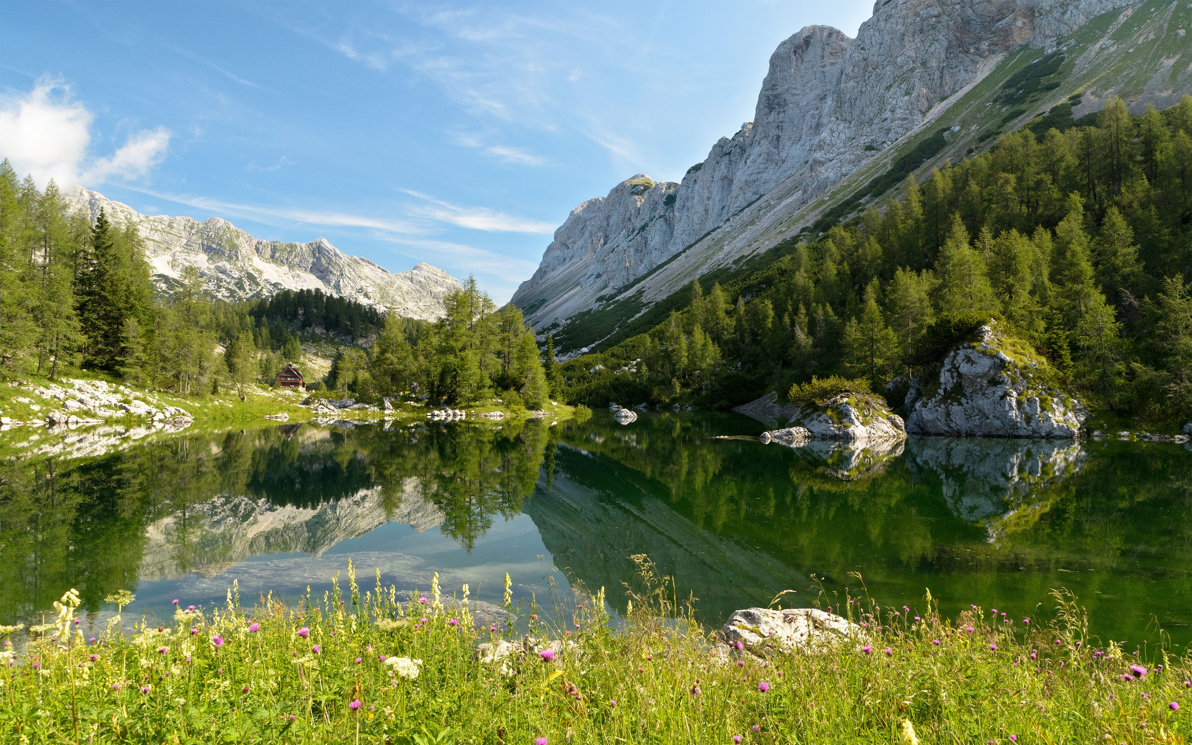 double, triglav, lake, slovenia, природа, реки, озера, словения, озеро, пейзаж