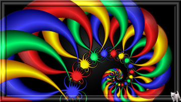 Картинка 3д графика fractal фракталы узор цвета щенок