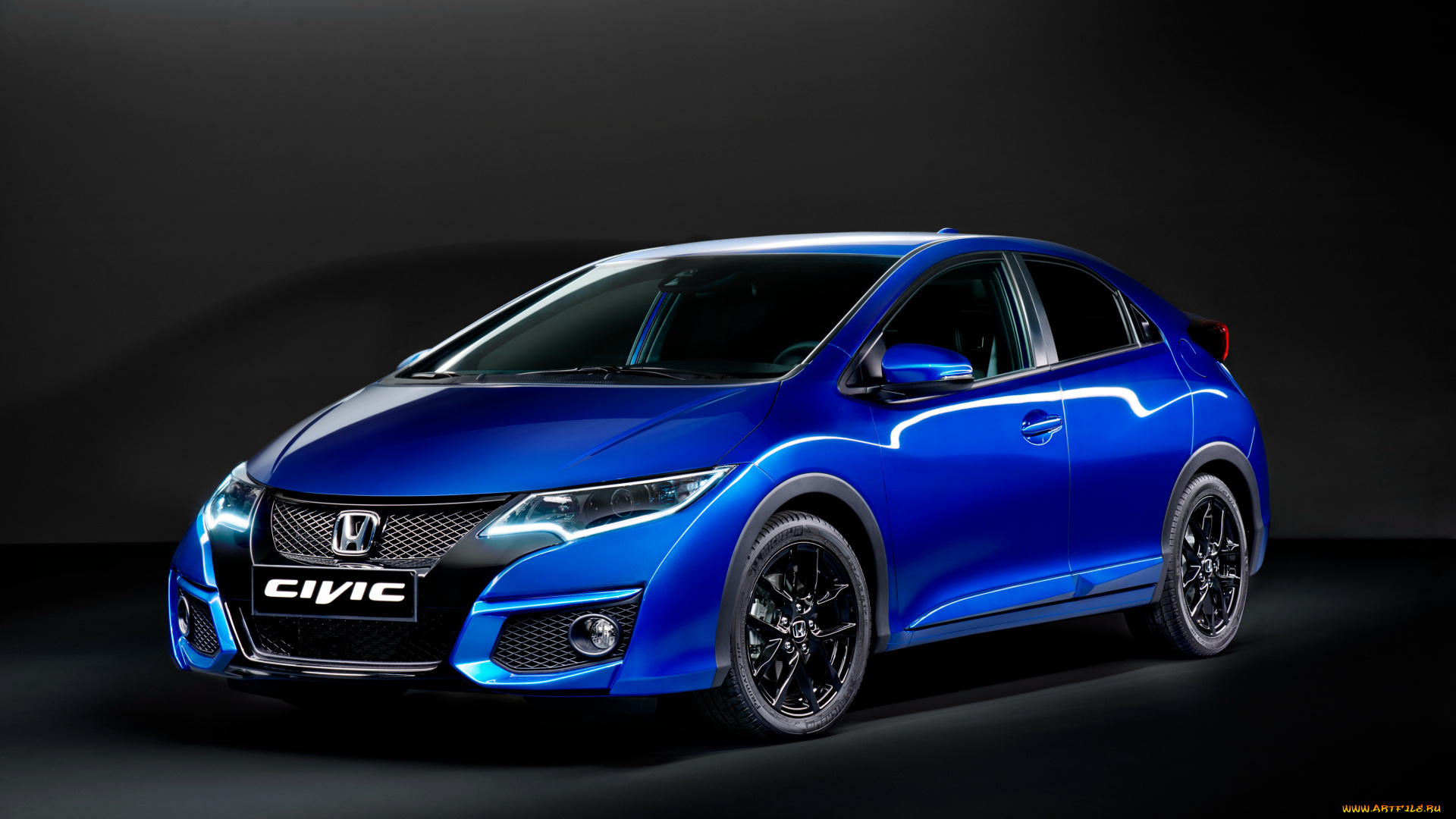 автомобили, honda, синий, 2014г, sport, civic