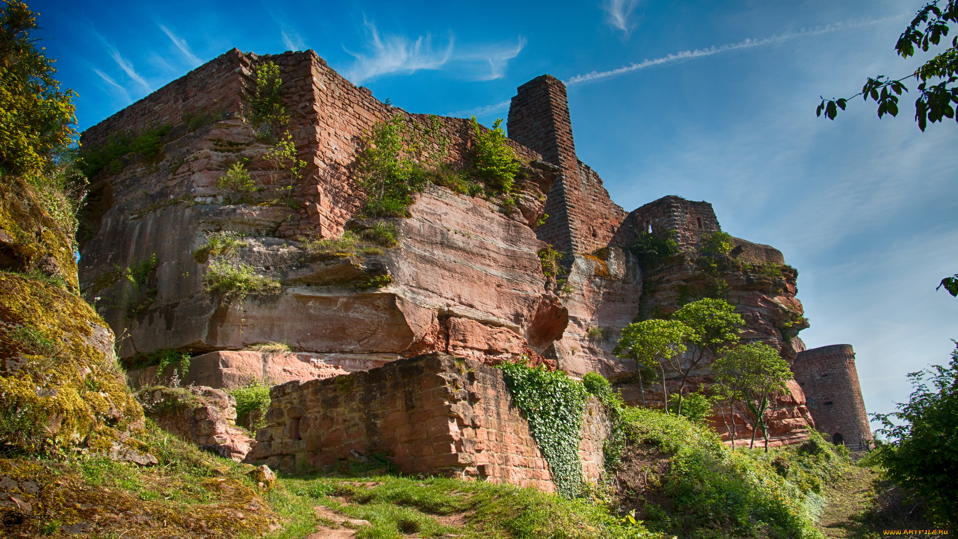 castle, land, -, rheinland, pfalzgermany, города, замки, германии, горы, замок