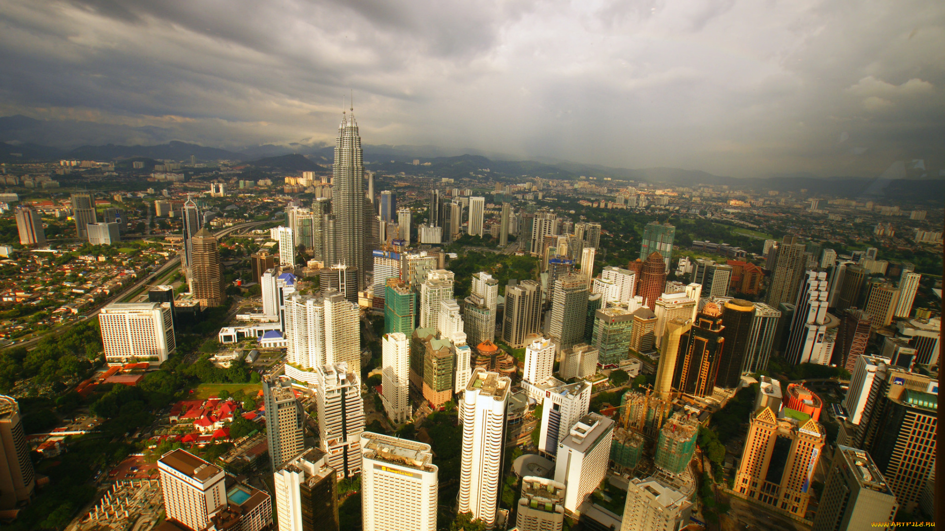 kuala, lumpur, panorama, города, куала-лумпур, , малайзия, башня, панорама