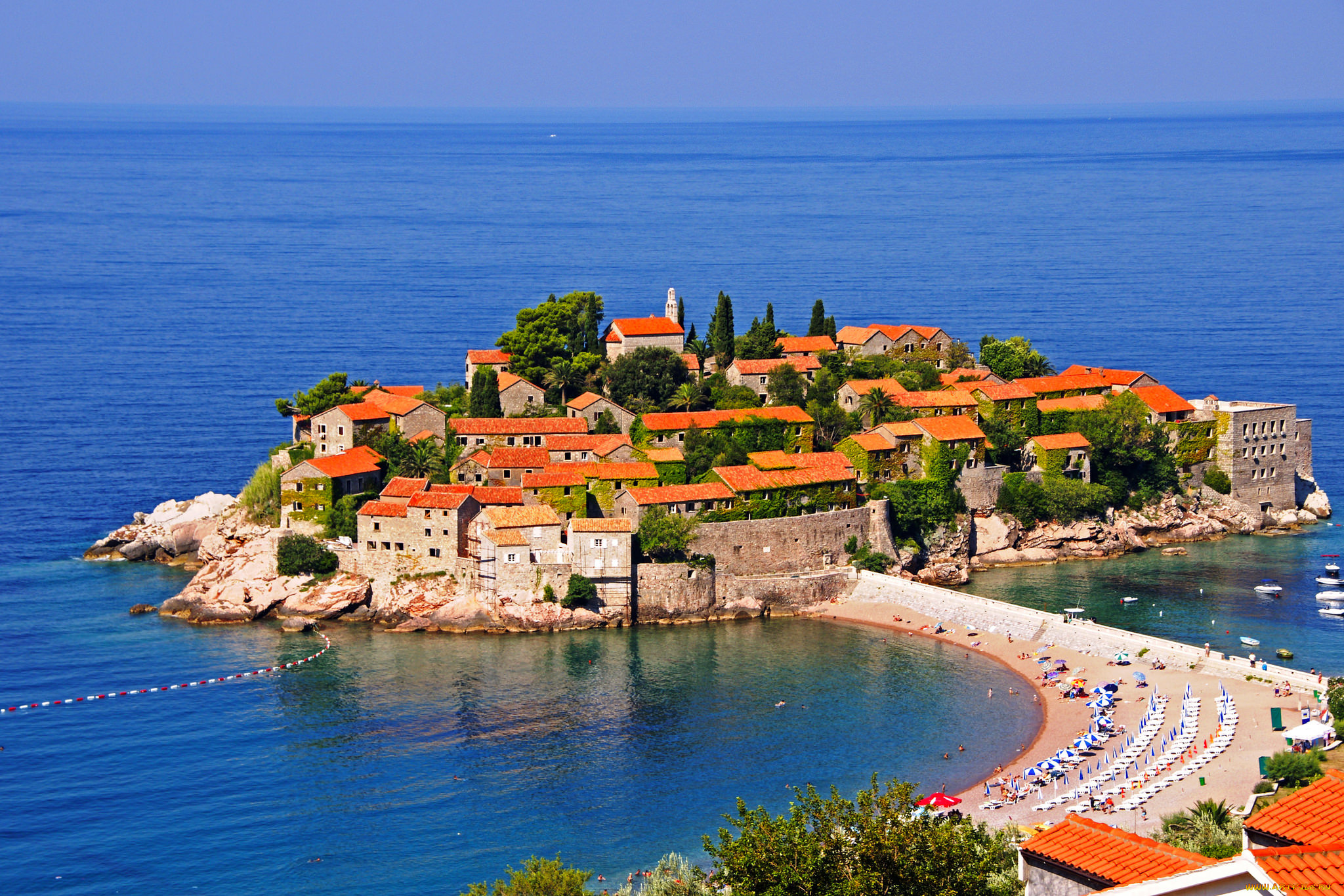 sveti, stefan, peninsula, , montenegro, города, -, панорамы, гостиничный, остров, побережье, комплккс