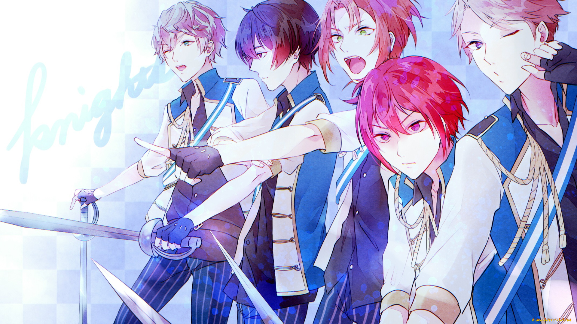 аниме, ensemble, stars, knights