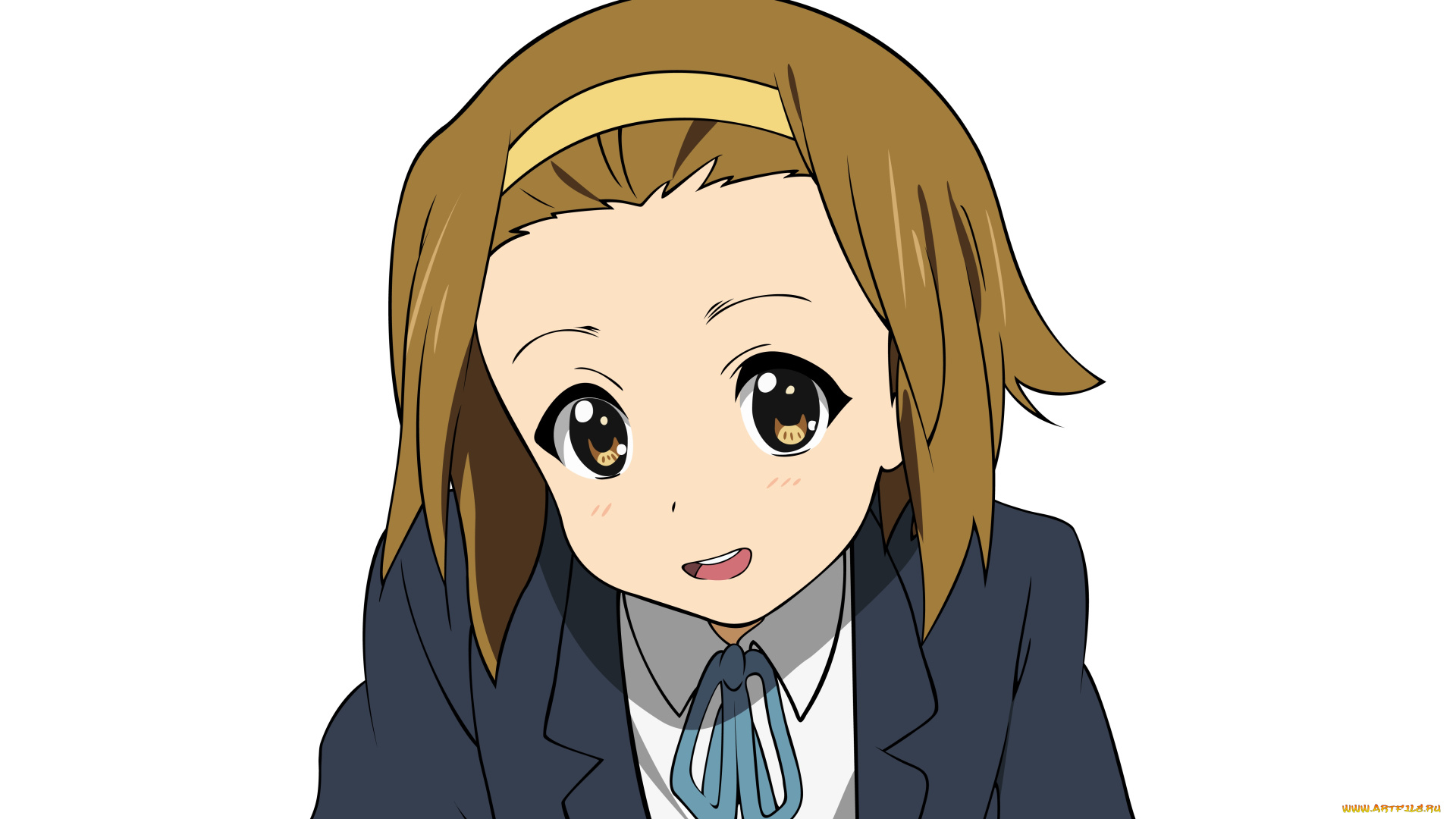 аниме, k-on, взгляд, девушка, фон