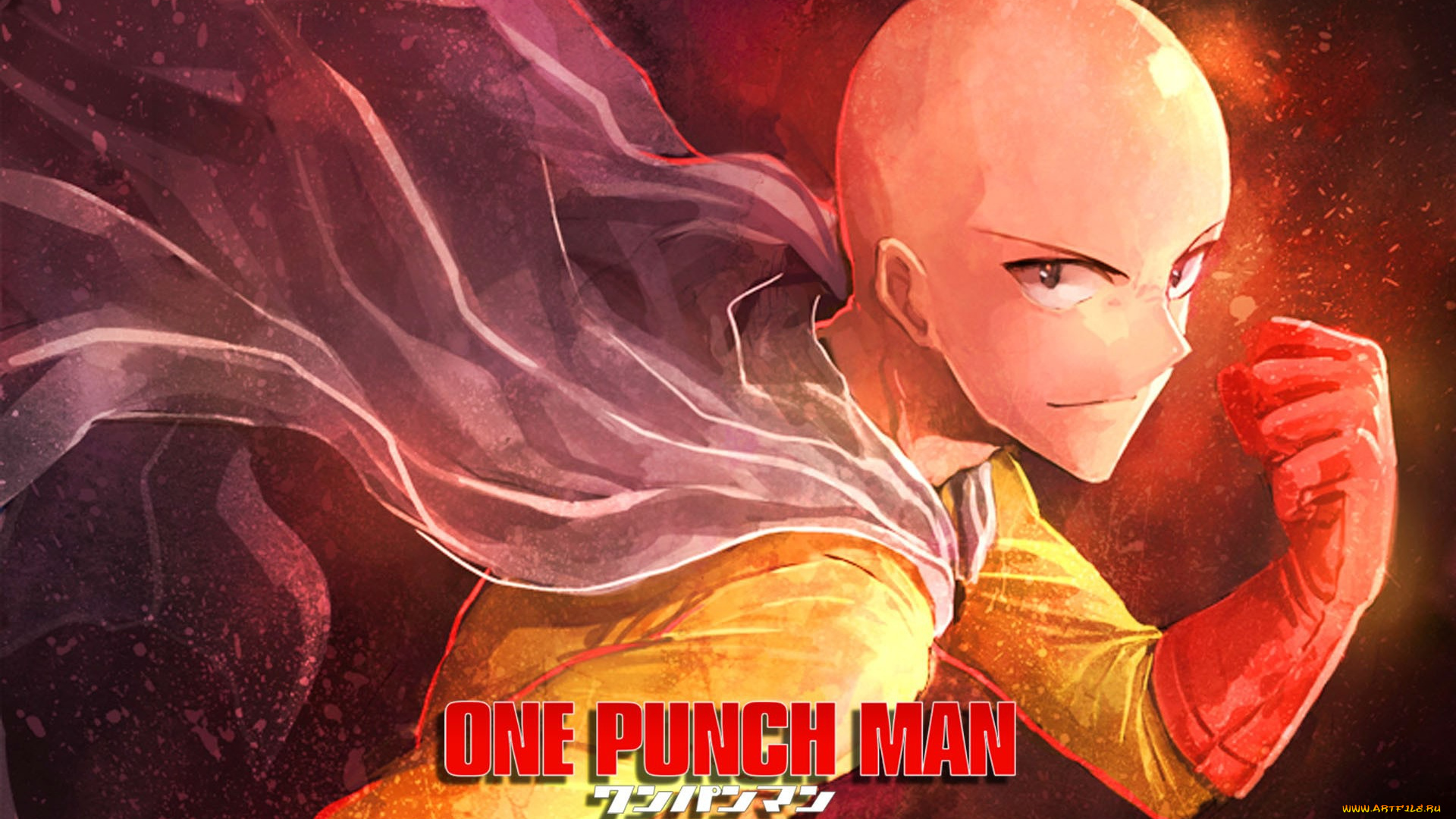 аниме, one, punch, man, saitama