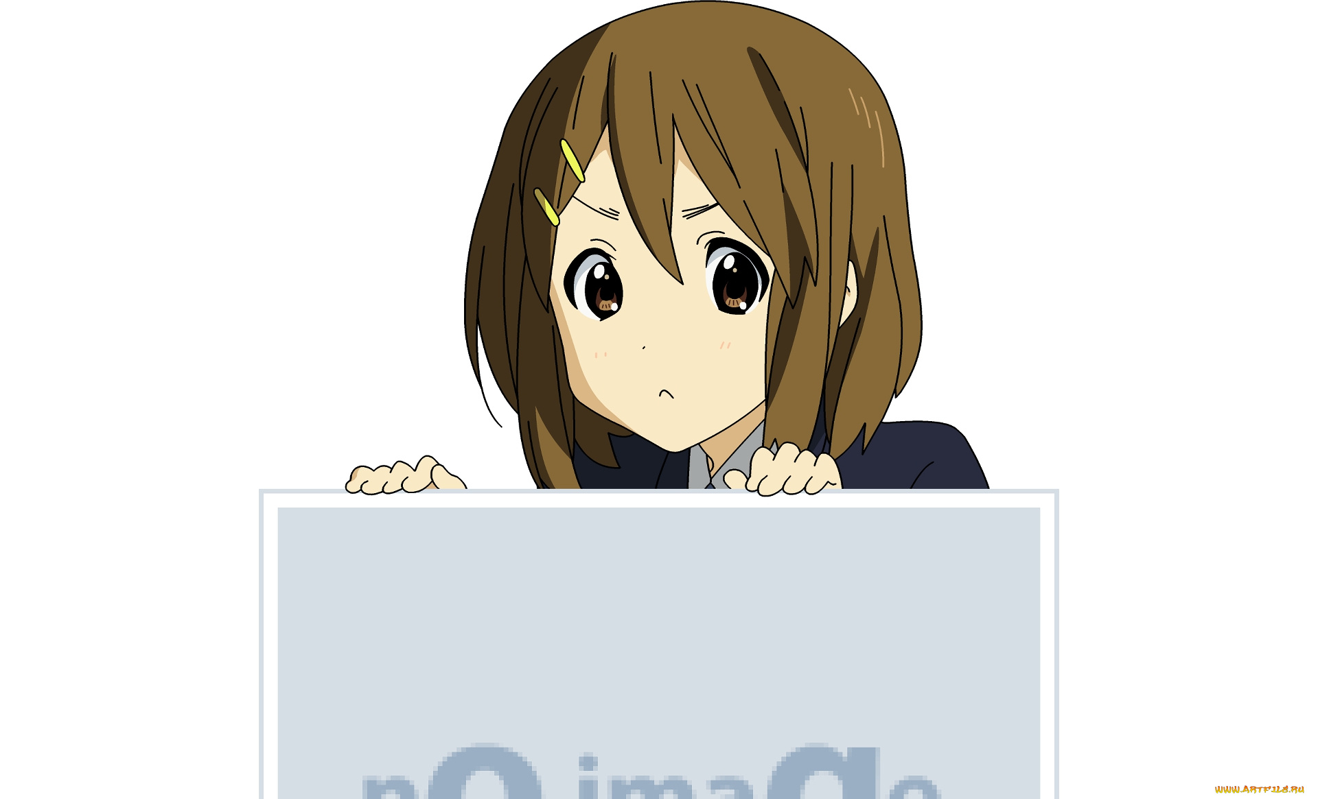 аниме, k-on, фон, девушка, взгляд