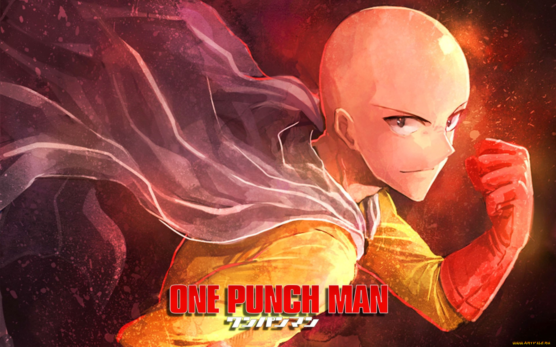 аниме, one, punch, man, saitama