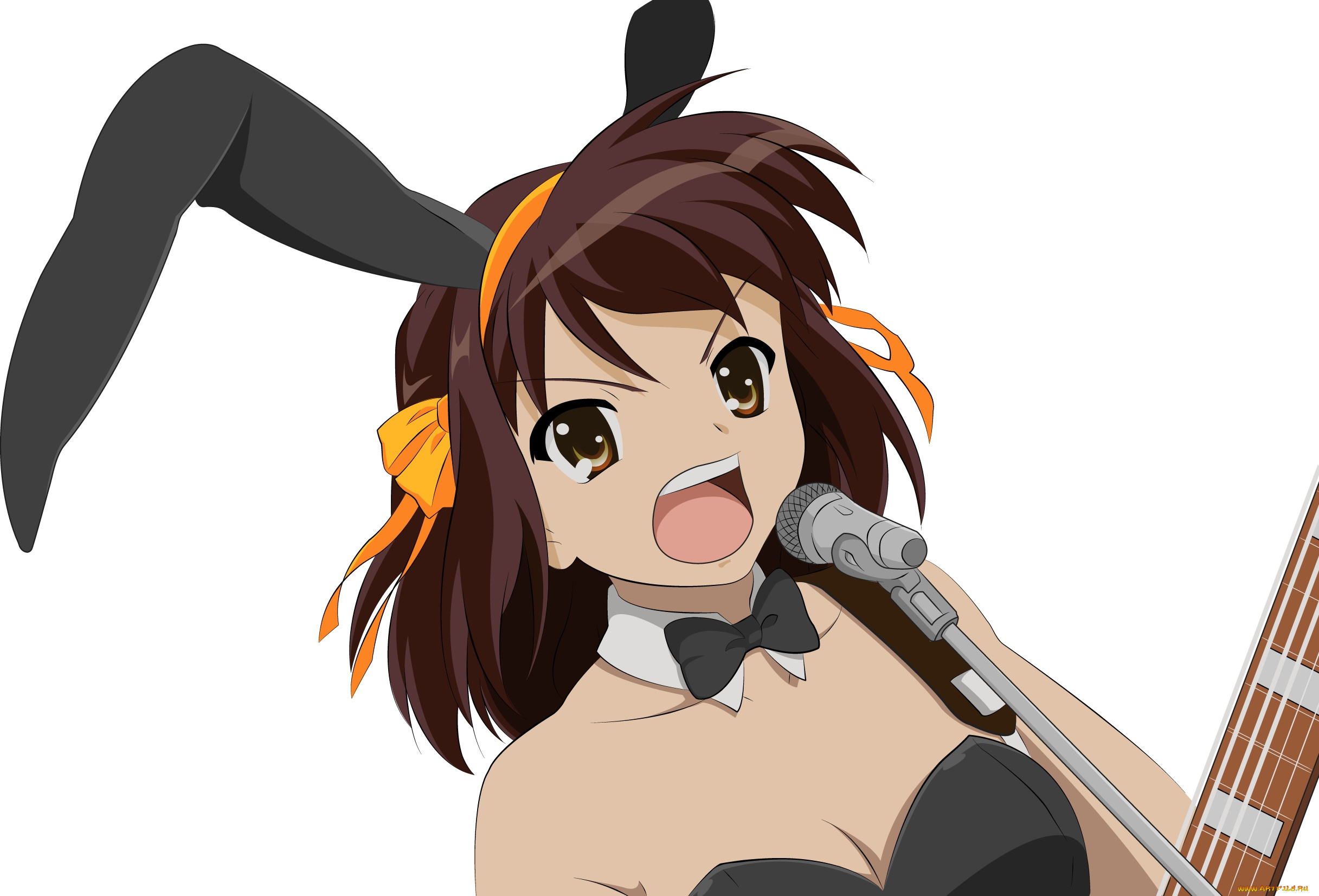 the, melancholy, of, haruhi, suzumiya, аниме, девушка, фон, взгляд